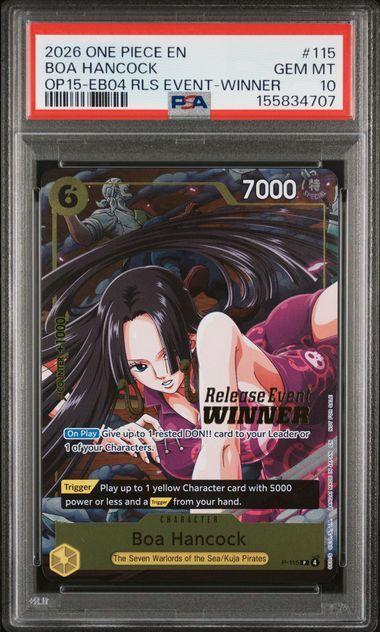 2026 One Piece OP15-EB04 RLS Event Winner Boa Hancock 115 PSA 10 707