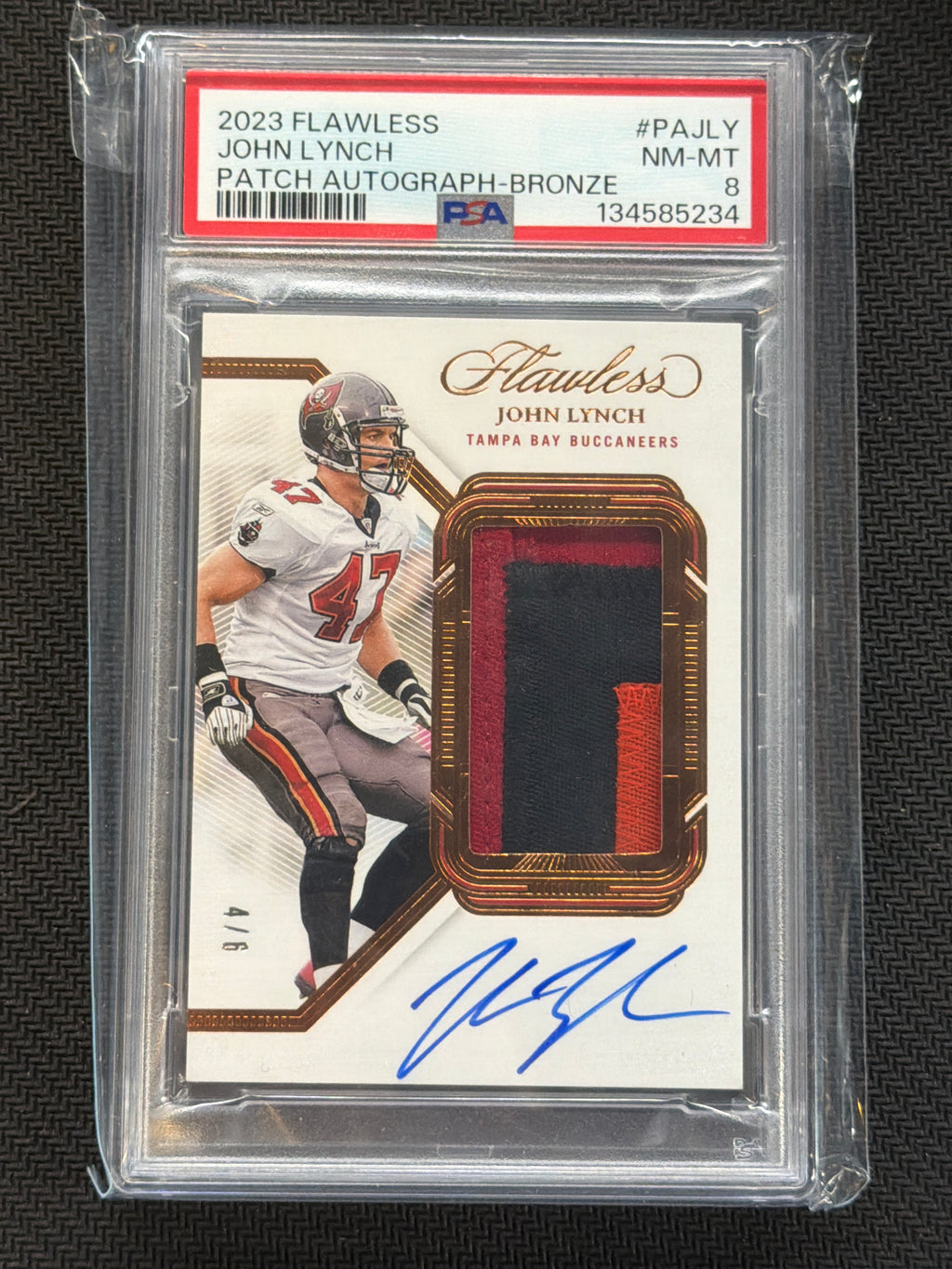 2023 Flawless John Lynch Patch Auto /5 Bronze PSA 8 234
