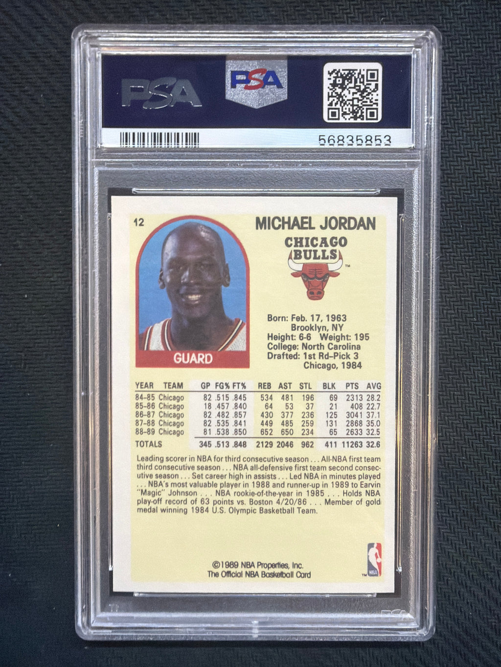 1990 Hoops Superstars Michael Jordan #12 PSA 9 853