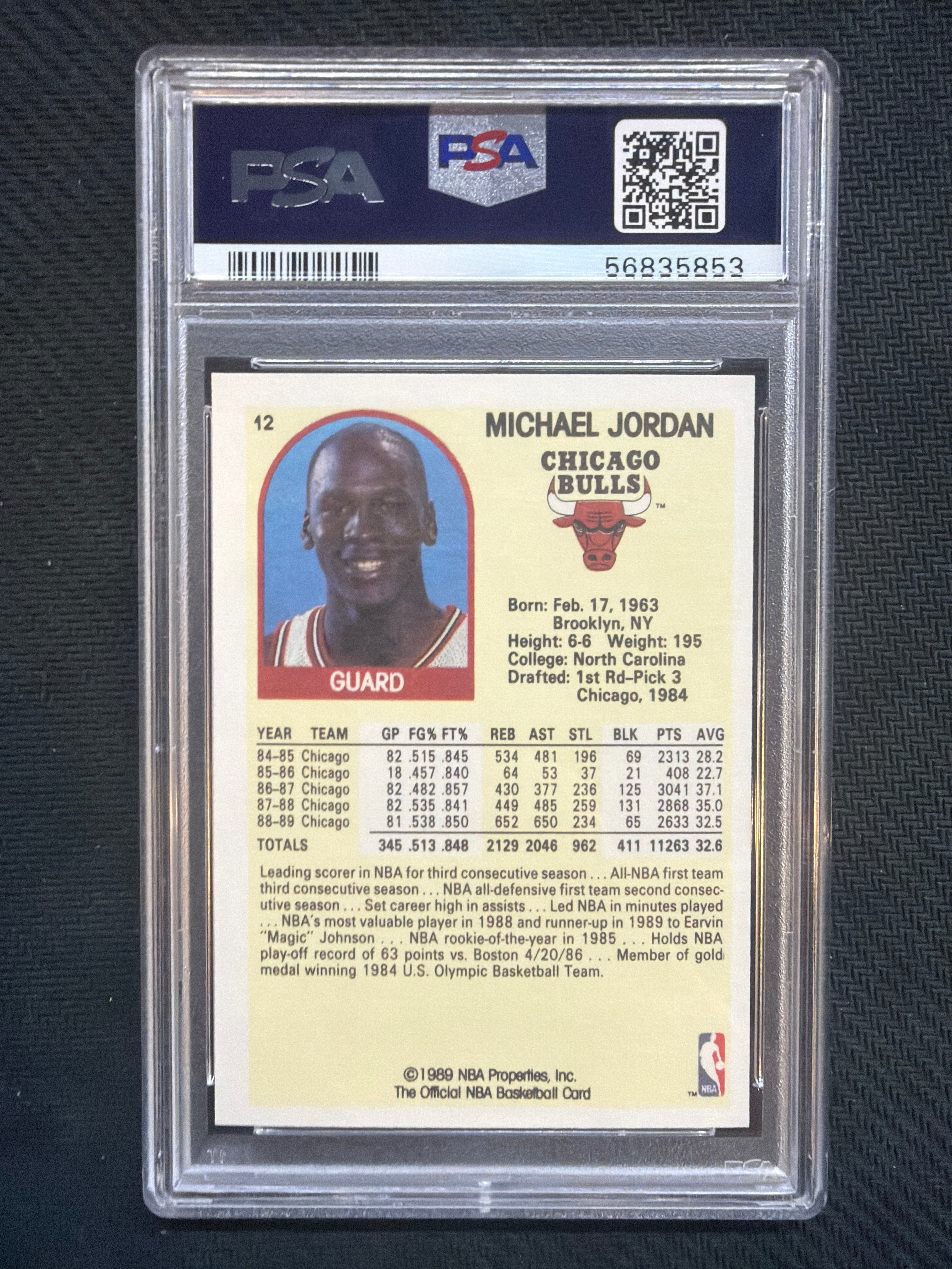 1990 Hoops Superstars Michael Jordan #12 PSA 9 853