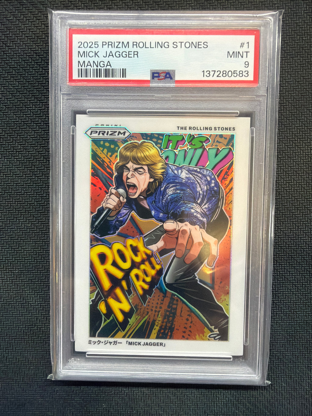 2025 Prizm Rolling Stones Mick Jagger Manga #1 PSA 9 583