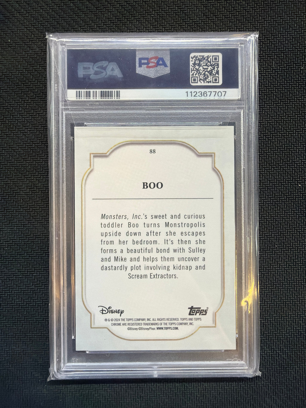 2024 Topps Chrome Disney Boo Purple & Green /150 PSA 10