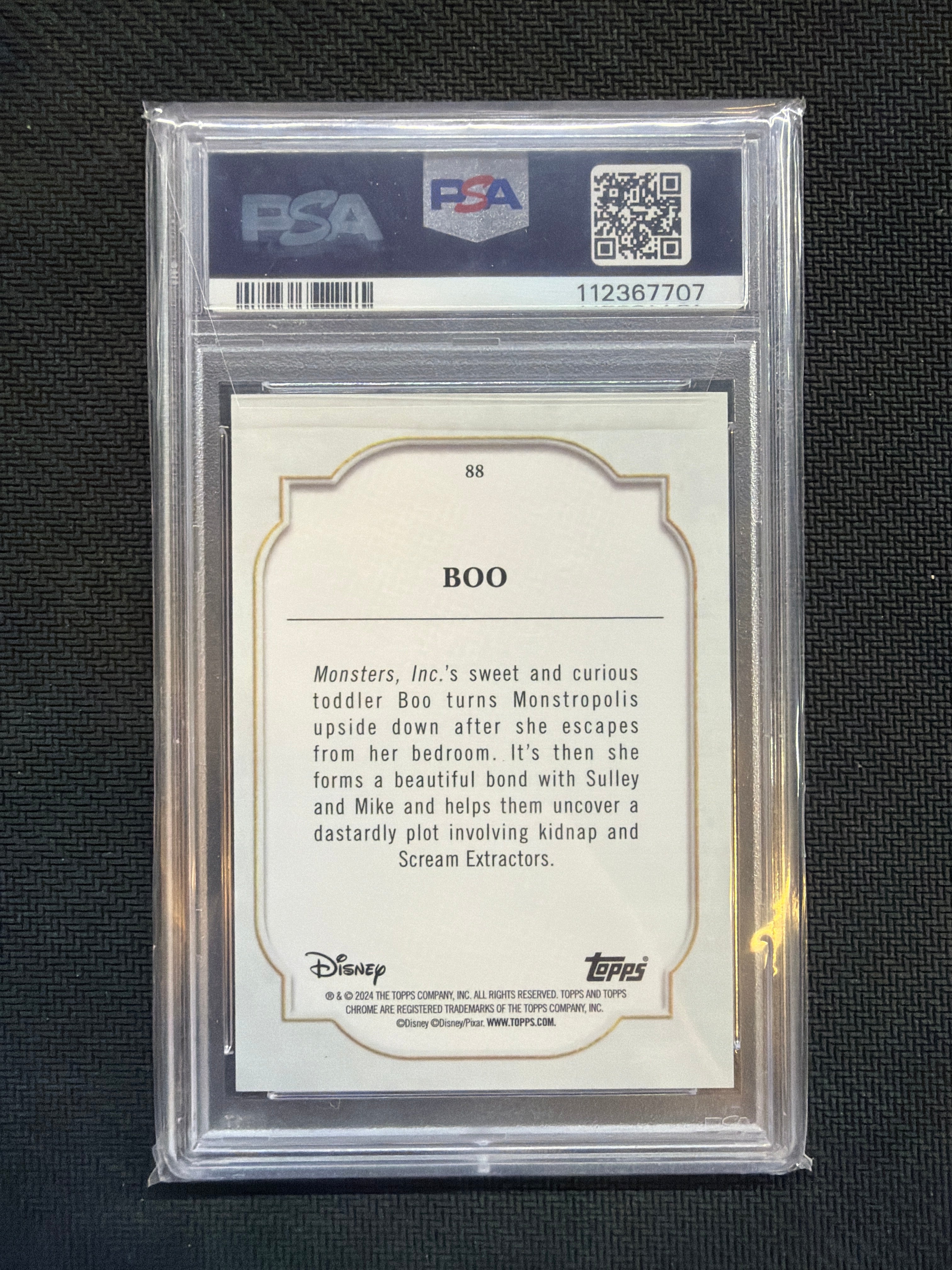 2024 Topps Chrome Disney Boo Purple & Green /150 PSA 10