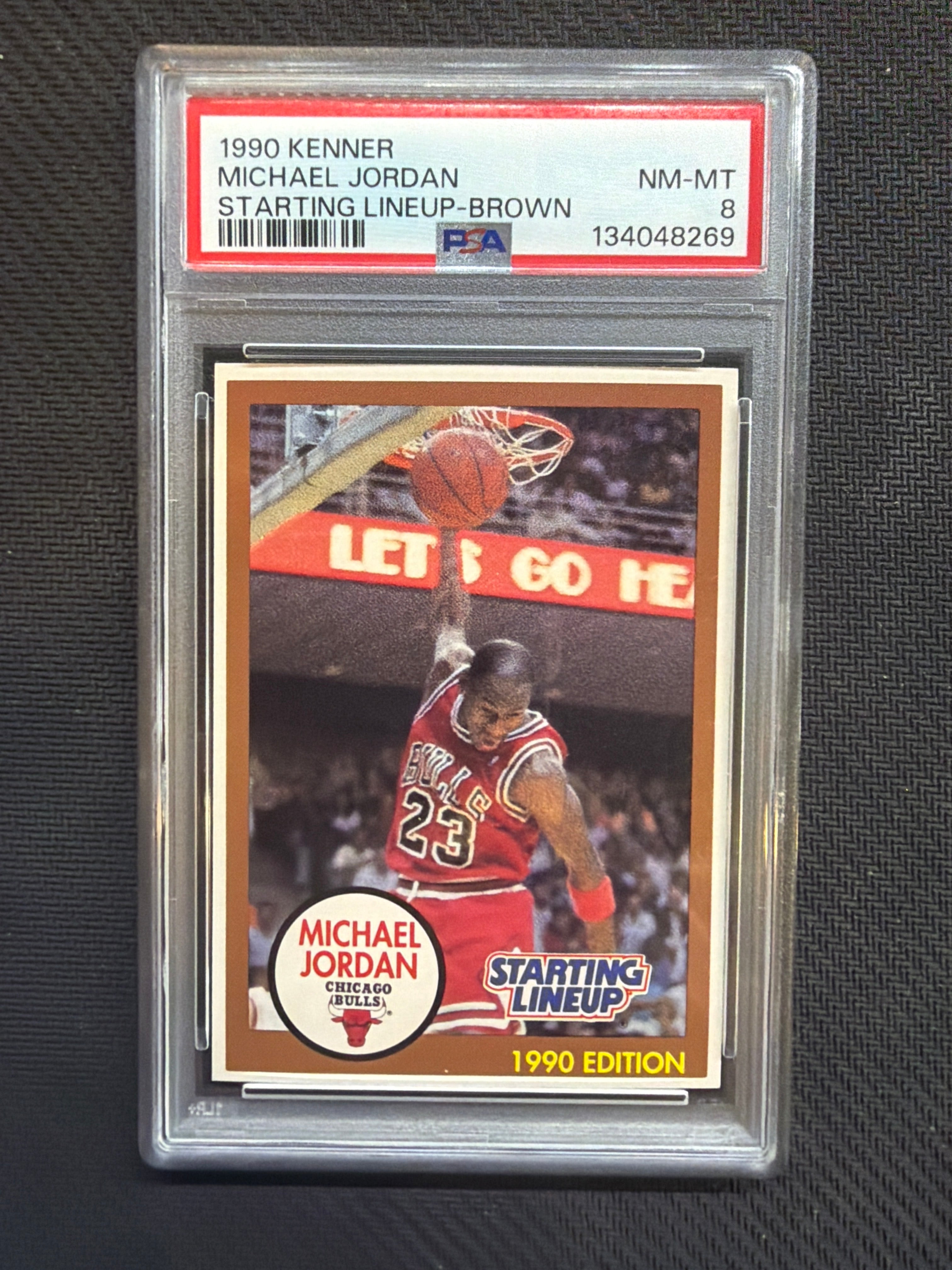 1990 Kenner Michael Jordan Starting Lineup Brown PSA 8 Bulls 269