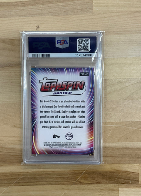 2024 Topps Chrome Tennis Toppspin Andrey Rublev #TSPAR PSA 10
