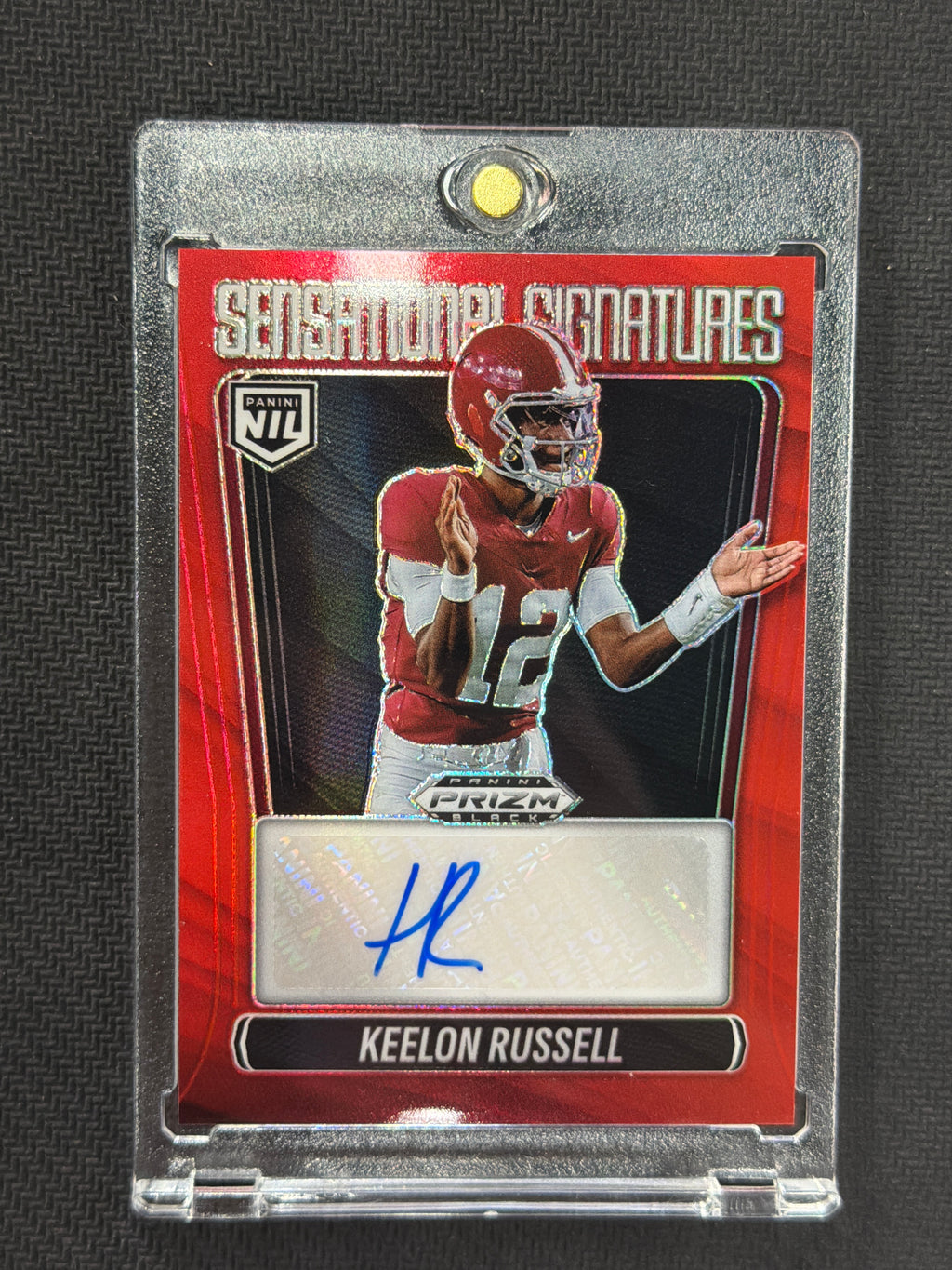 2025 Prizm Black Keelon Russell Red Auto /99 Alabama
