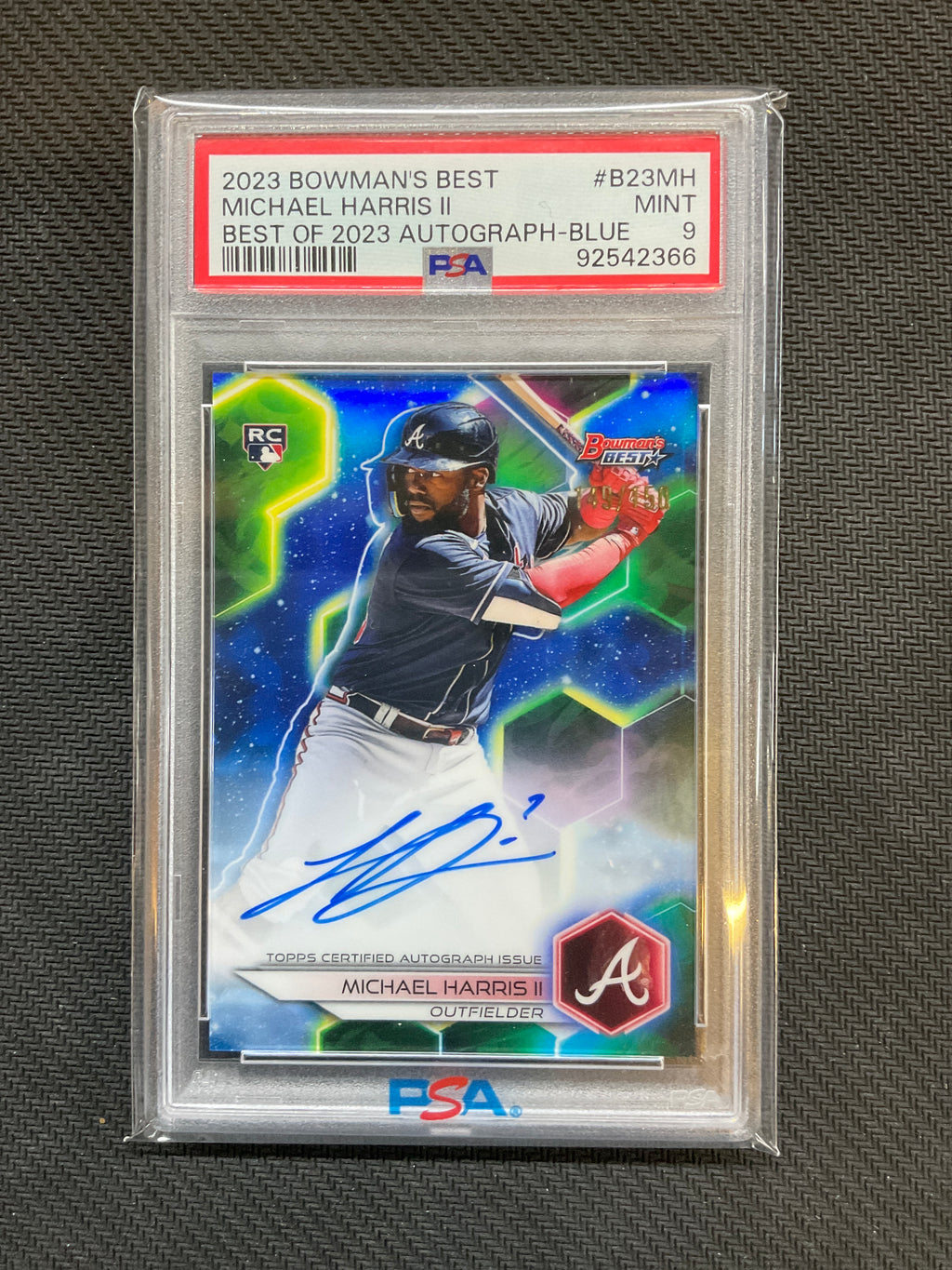 2023 Bowman's Best Michael Harris II Blue Rookie Auto /150 PSA 9 Braves