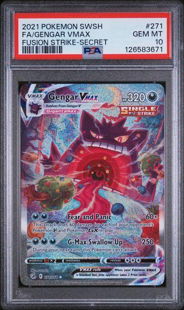 2021 Pokemon Fusion Strike Gengar Vmax 271 PSA 10