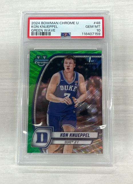 2024 Bowman U Kon Knueppel Green Wave PSA 10
