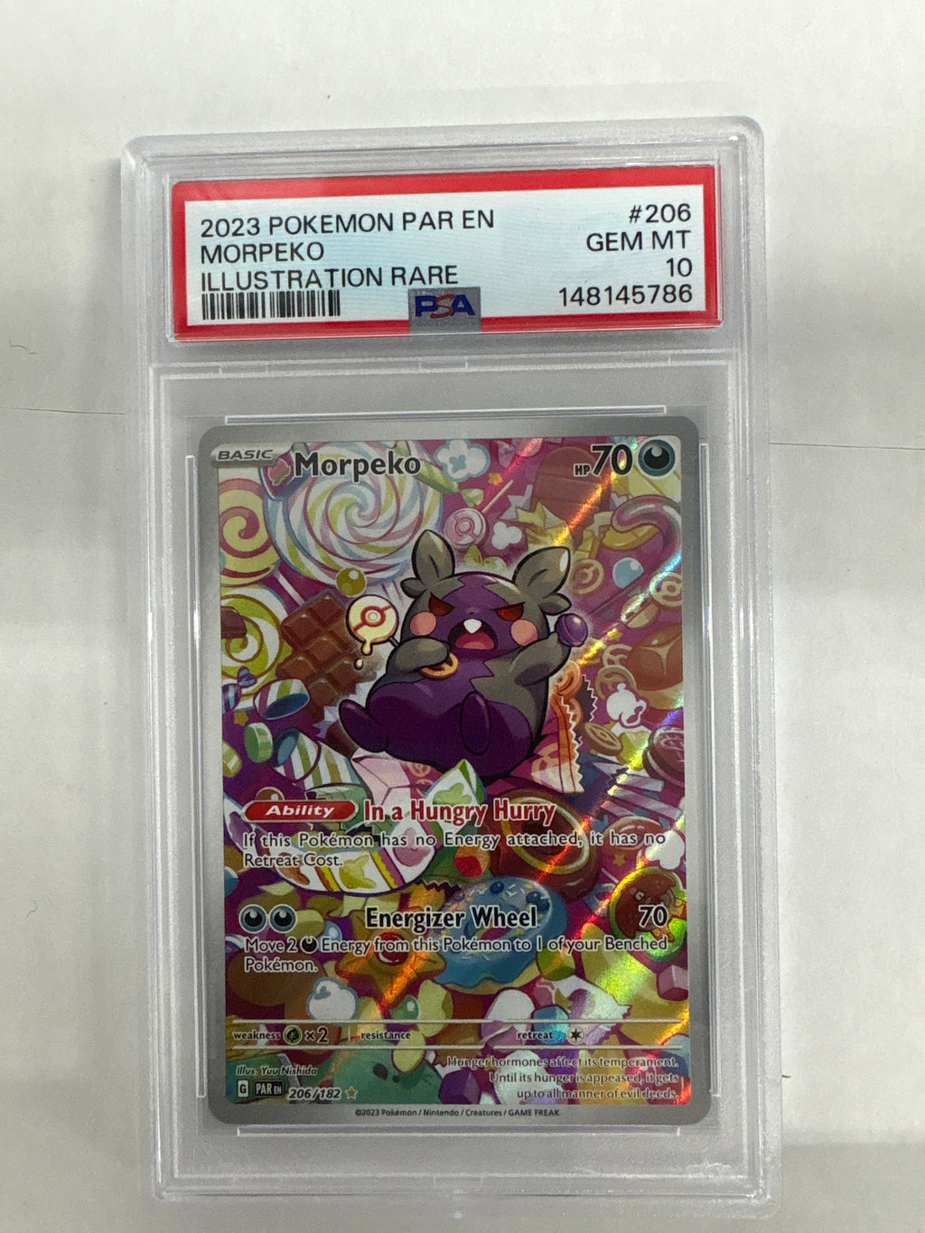 2023 Pokemon Paradox Rift Morpeko 206 PSA 10