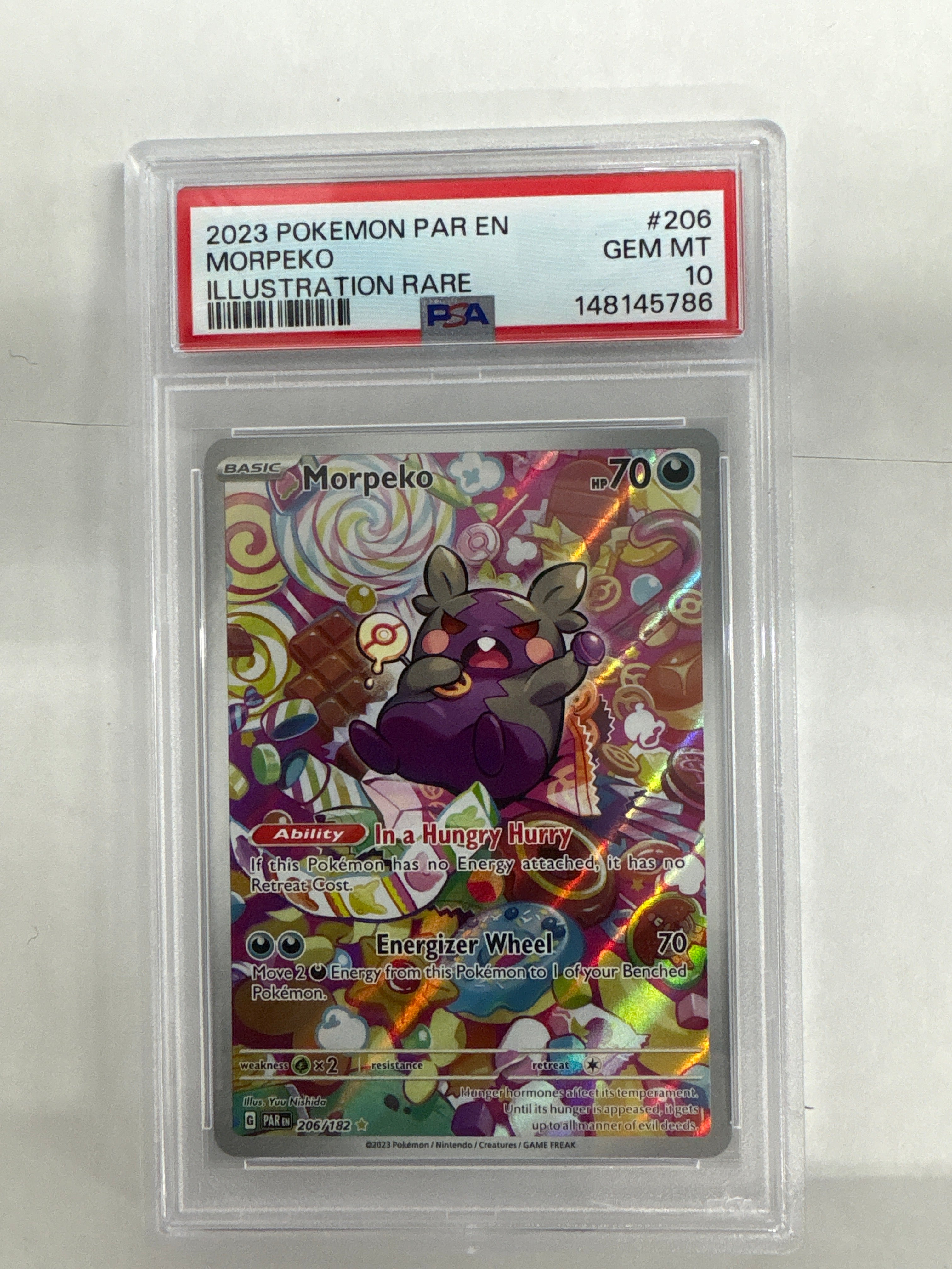 2023 Pokemon Paradox Rift Morpeko 206 PSA 10