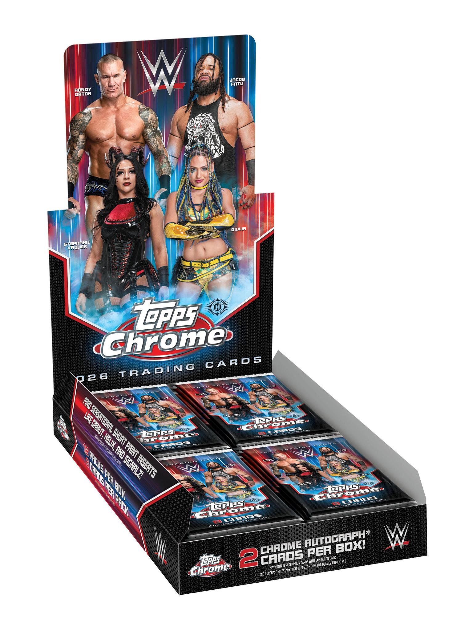 2026 Topps Chrome WWE Hobby Box 2 Autos
