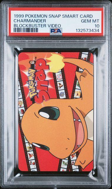 1999 Pokemon Snap Smart Card Charmander Blockbuster Video PSA 10