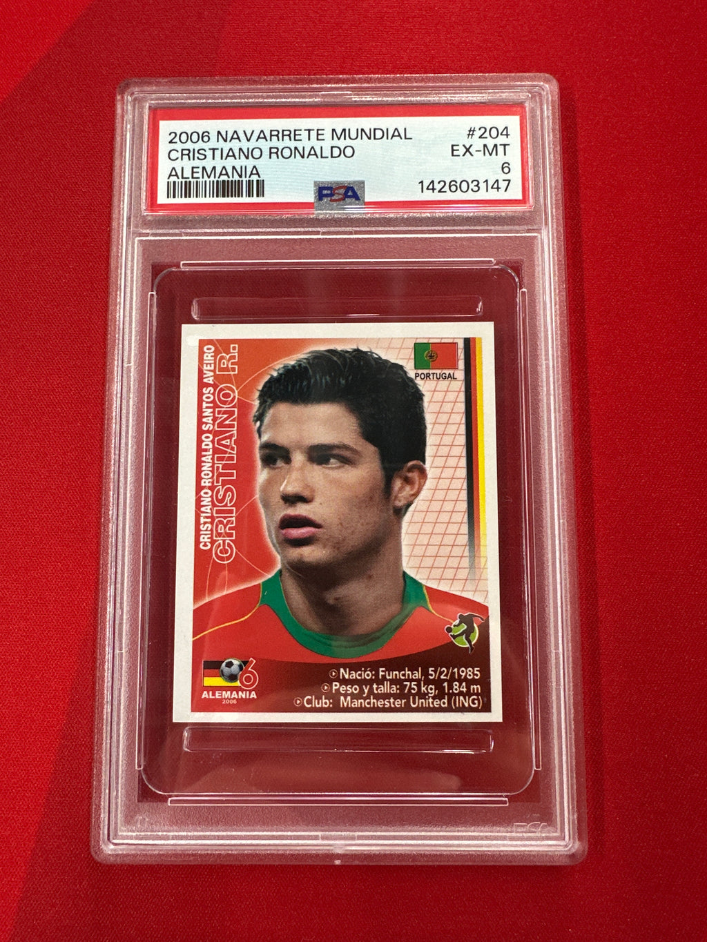2006 Navarrete Mundial Cristiano Ronaldo Alemania PSA 6