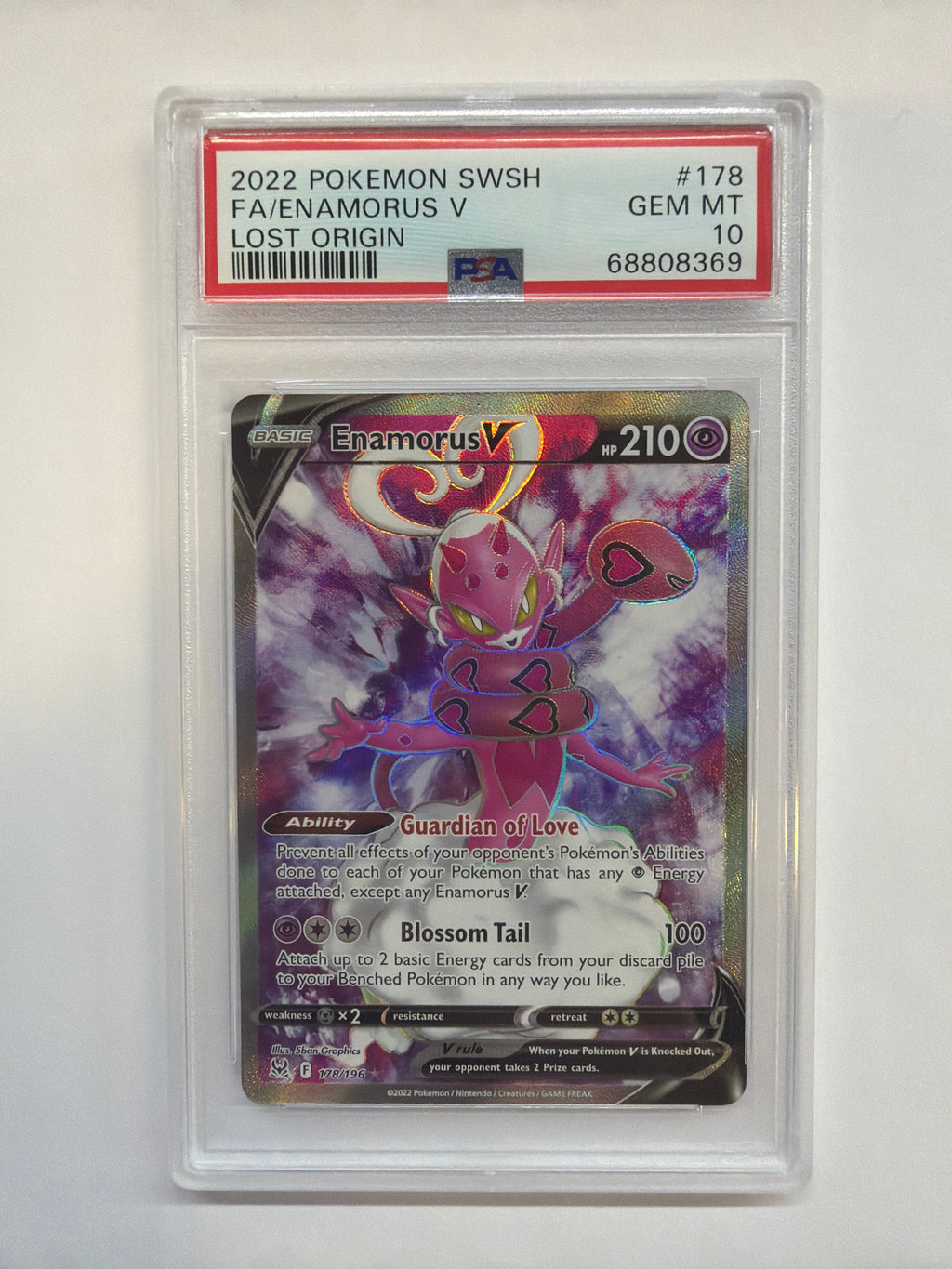 2022 Pokmeon Lost Origin Enamorus V 178 PSA 10