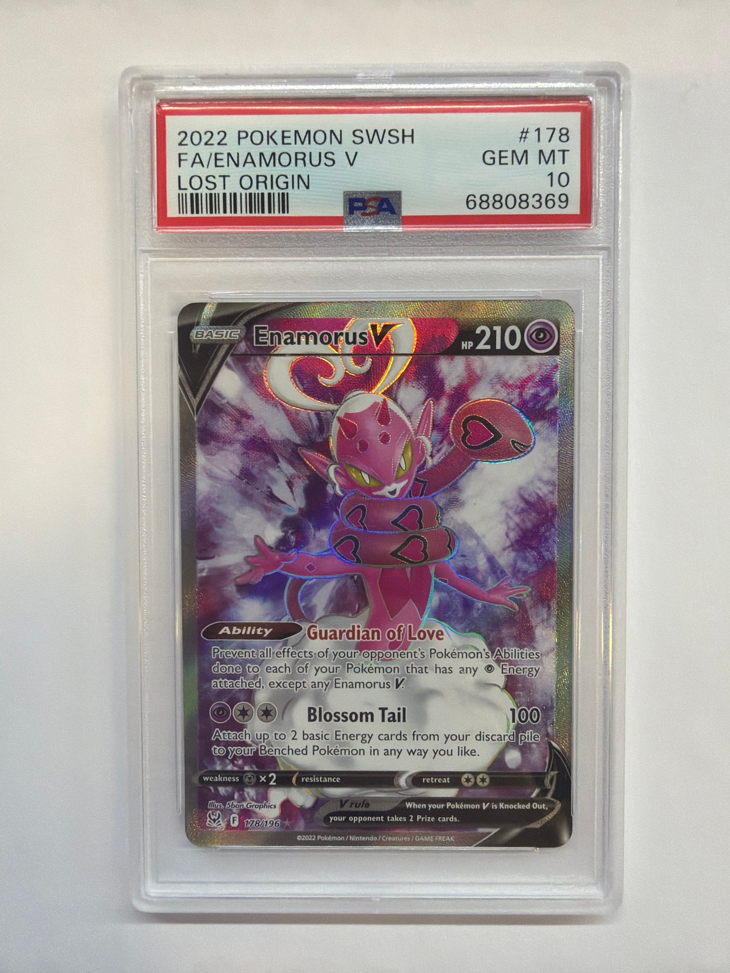 2022 Pokmeon Lost Origin Enamorus V 178 PSA 10
