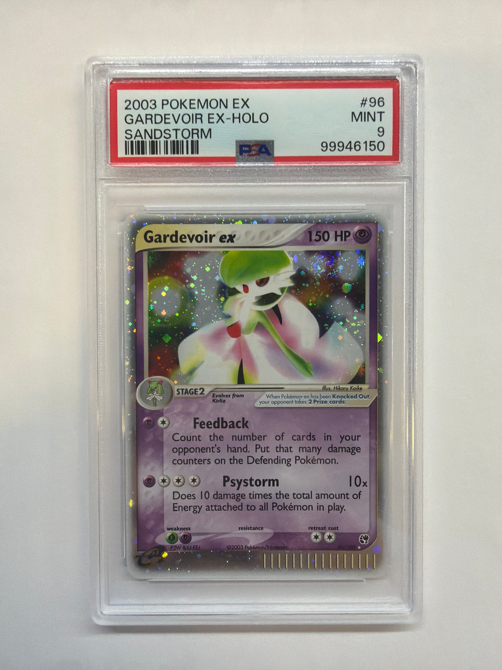 2003 Pokemon Sandstorm Gardevoir EX 96 Holo PSA 9 - SWIRL!