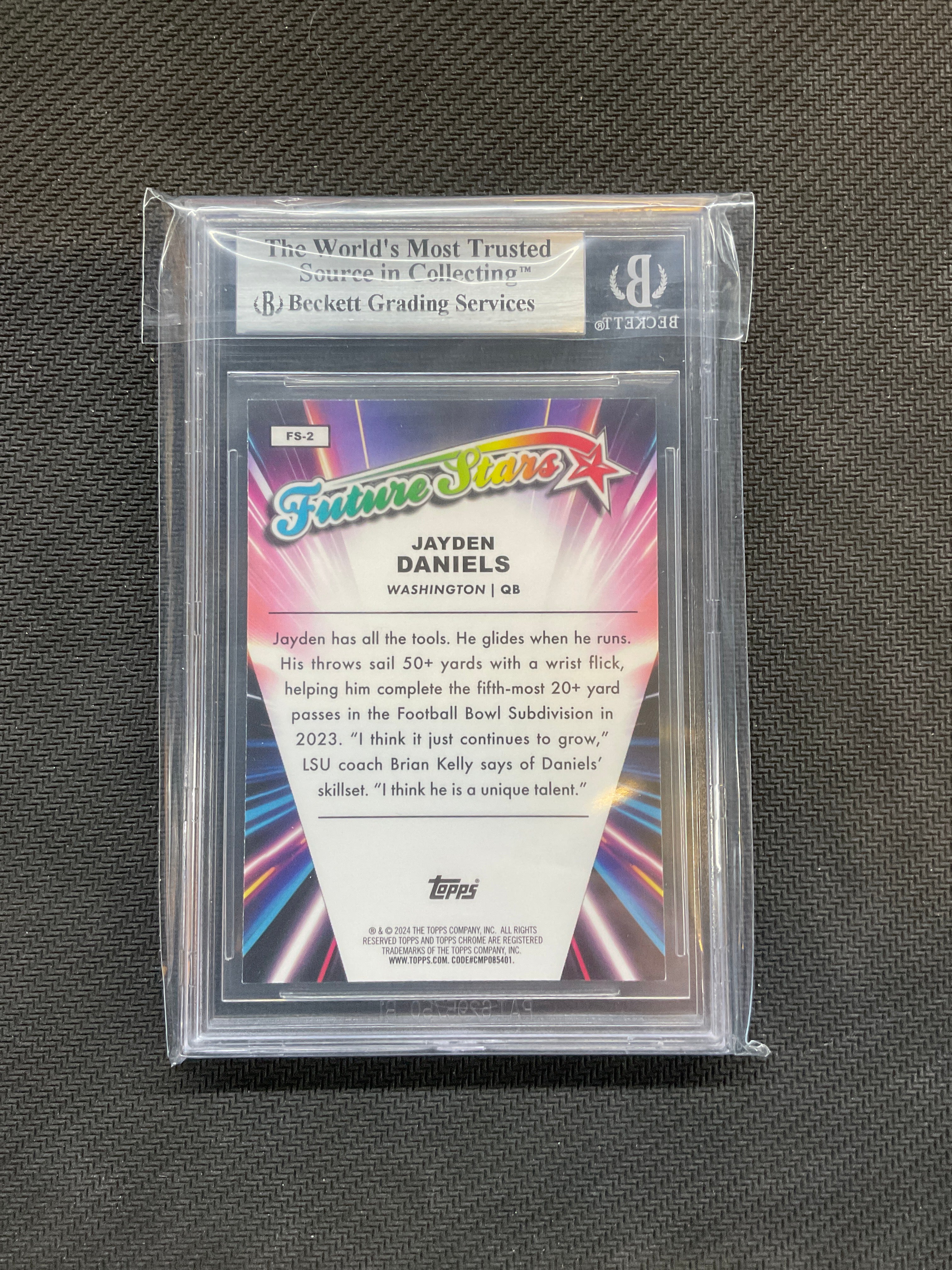 2024 Topps Chrome Jayden Daniels Future Stars Rookie X-Fractor BGS 9