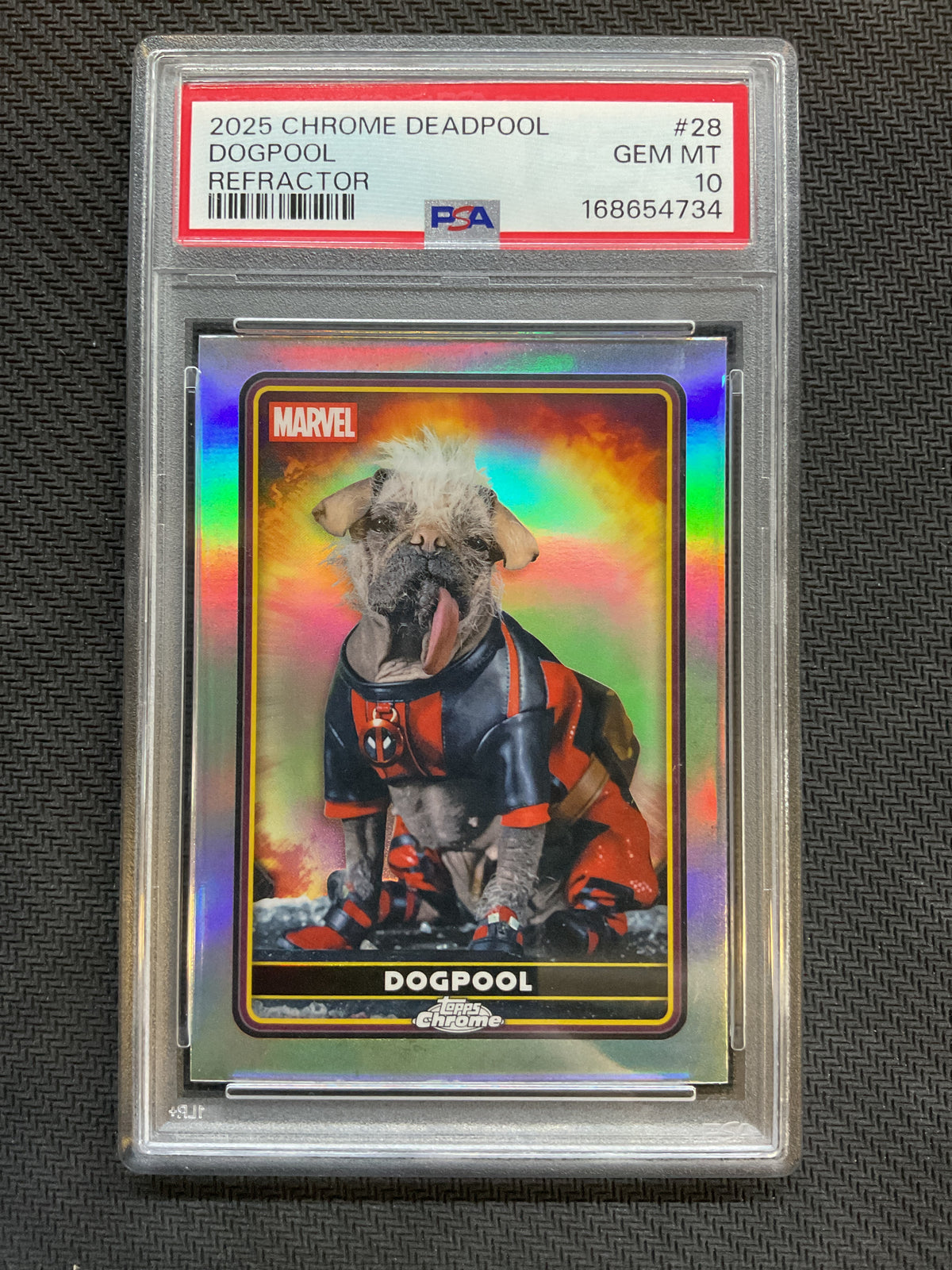 2025 Chrome Deadpool #28 Dogpool Refractor PSA 10