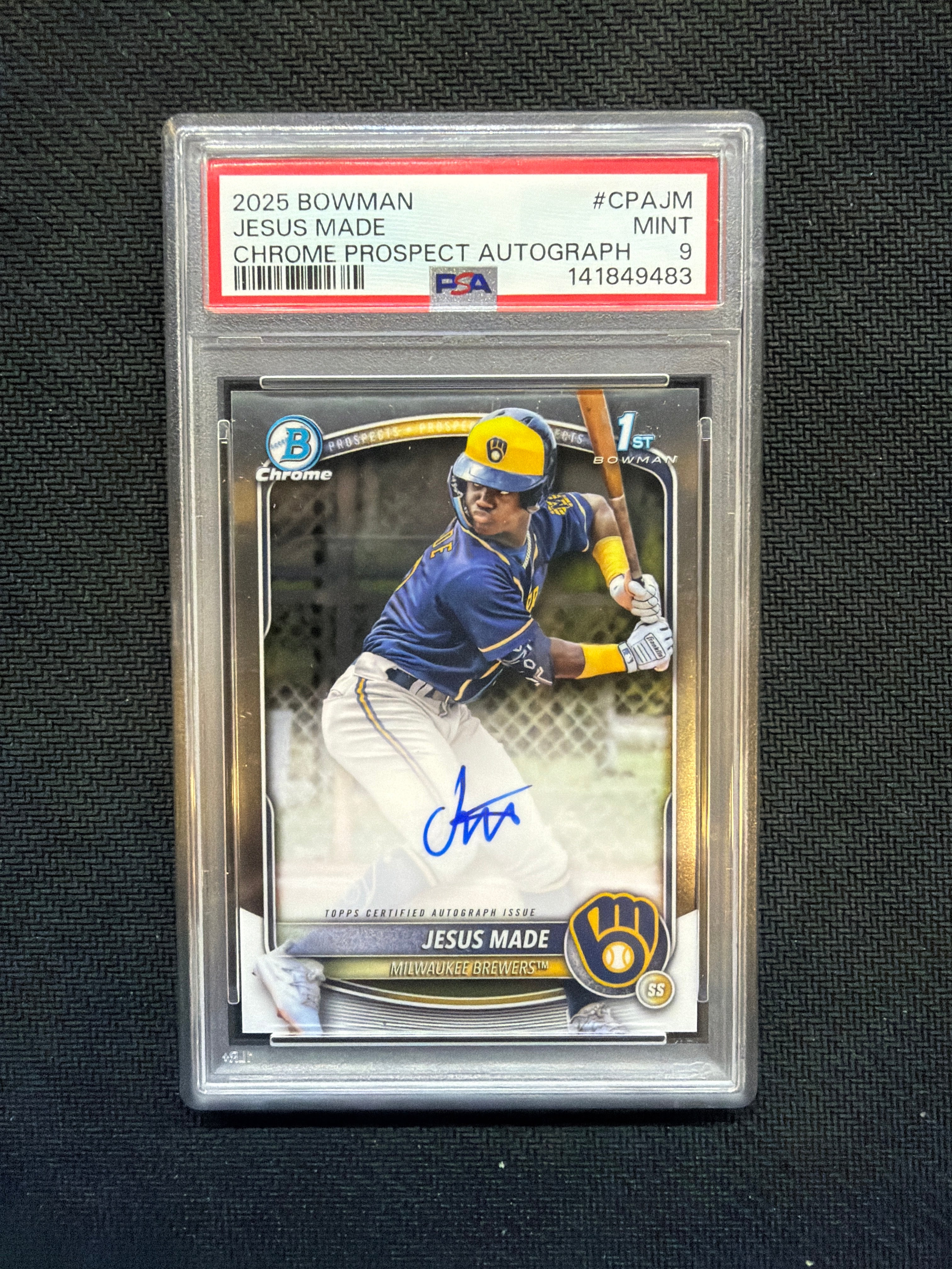 2025 Bowman Jesus Made Auto Rookie PSA 9