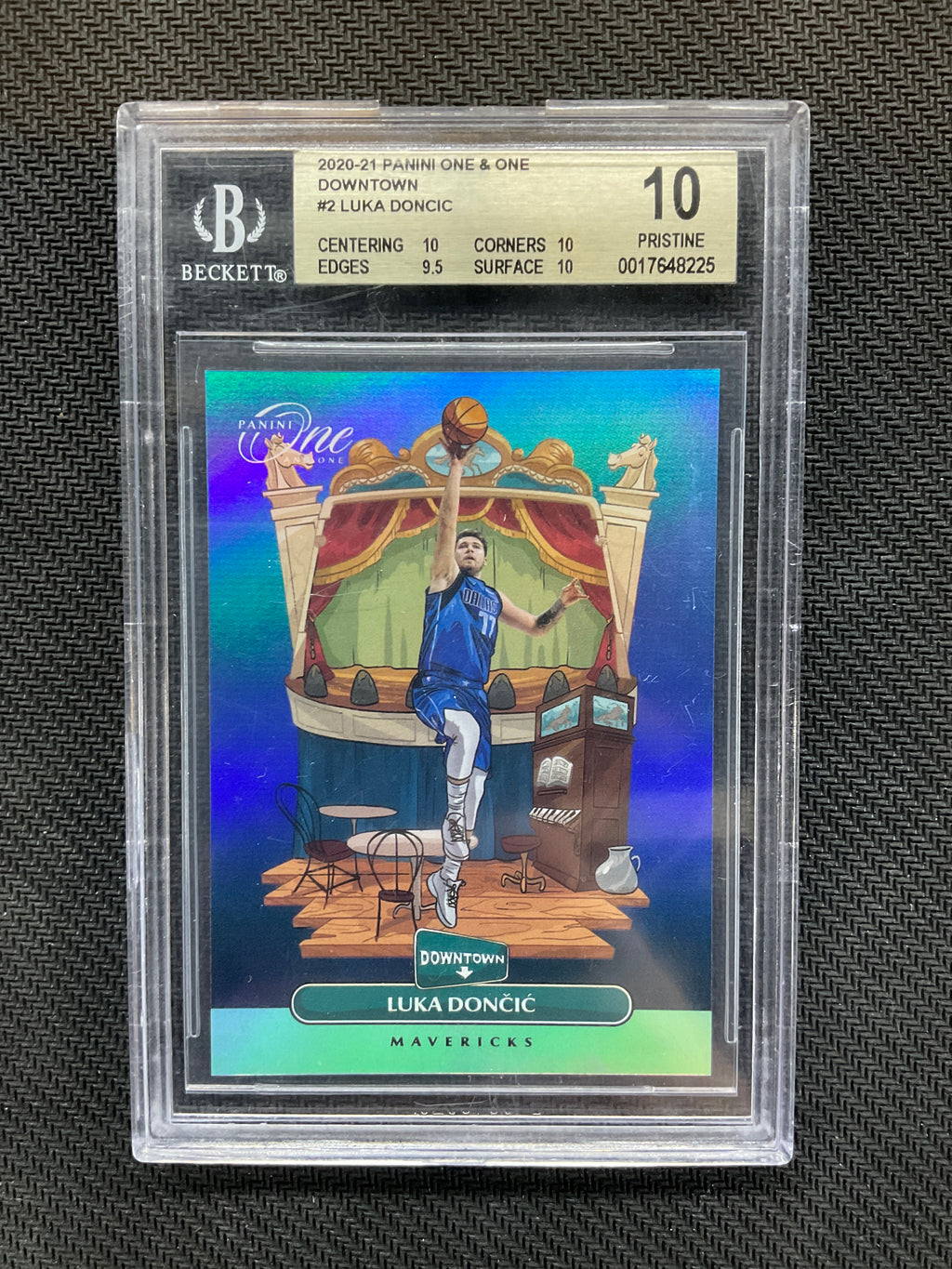 2020-21 Panini One & One Luka Doncic Downtown! BGS 10 Mavericks