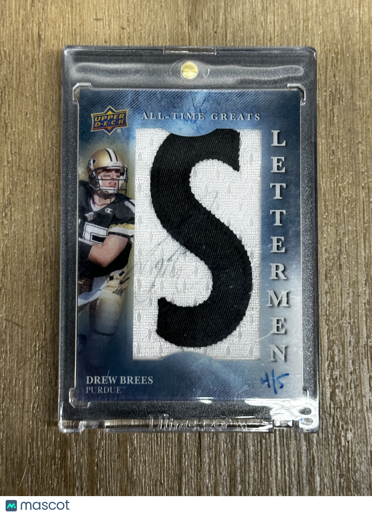 2013 Upper Deck Drew Brees Letterman Patch Auto /5