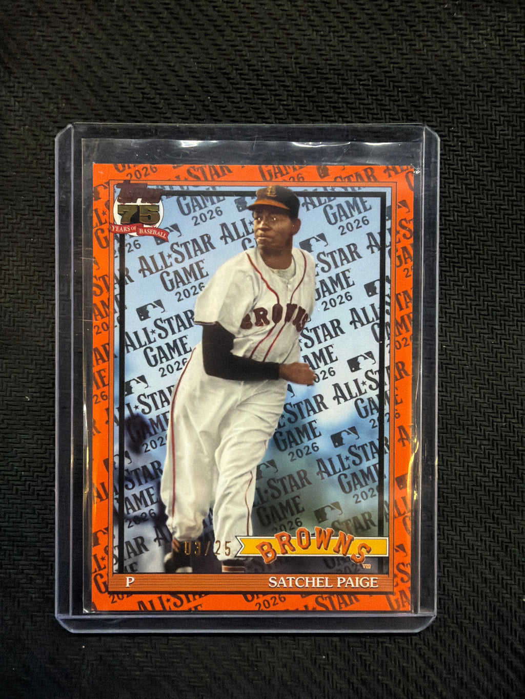 2026 Topps 1991 Retro Satchel Paige All Star Game Orange /25 Cleveland