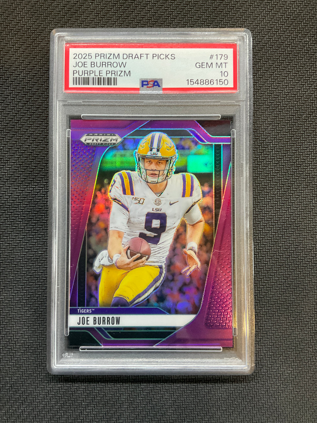 2024 Prizm Draft Picks Joe Burrow Purple Prizm /99 PSA 10