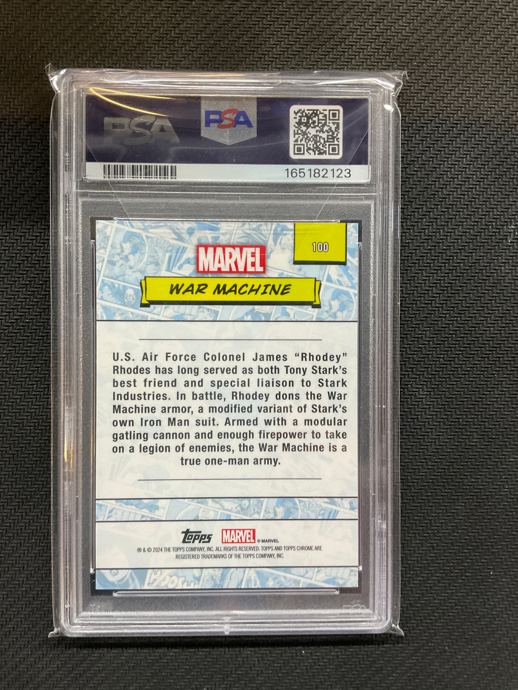 2024 Topps Chrome Marvel War Machine Blue Wave /150 PSA 10 123