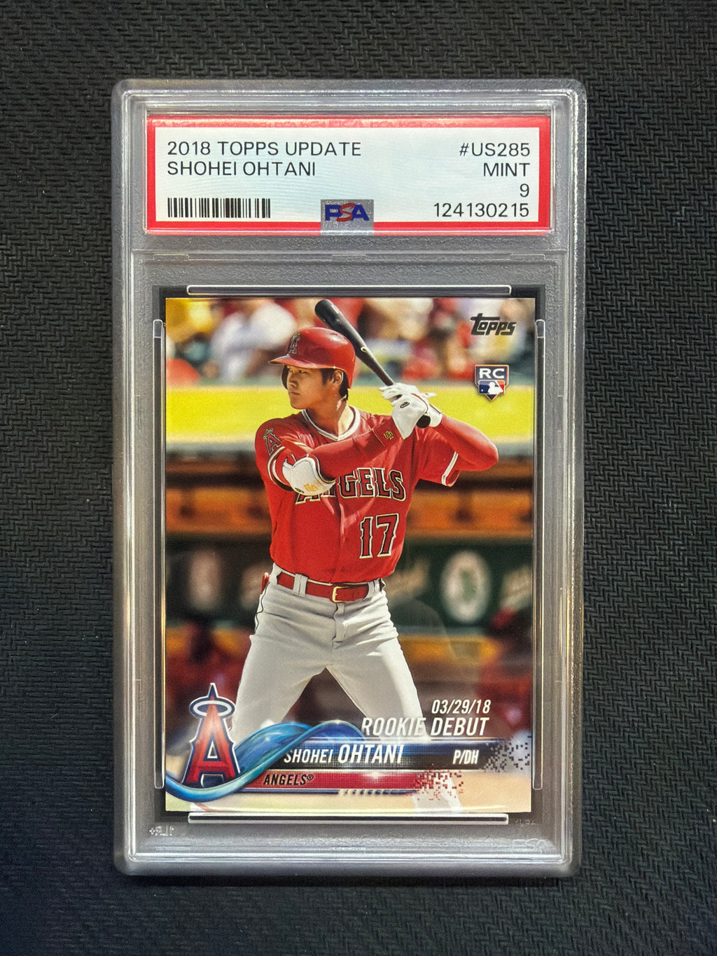 2018 Topps Update Shohei Ohtani Rookie Debut PSA 9 Angels