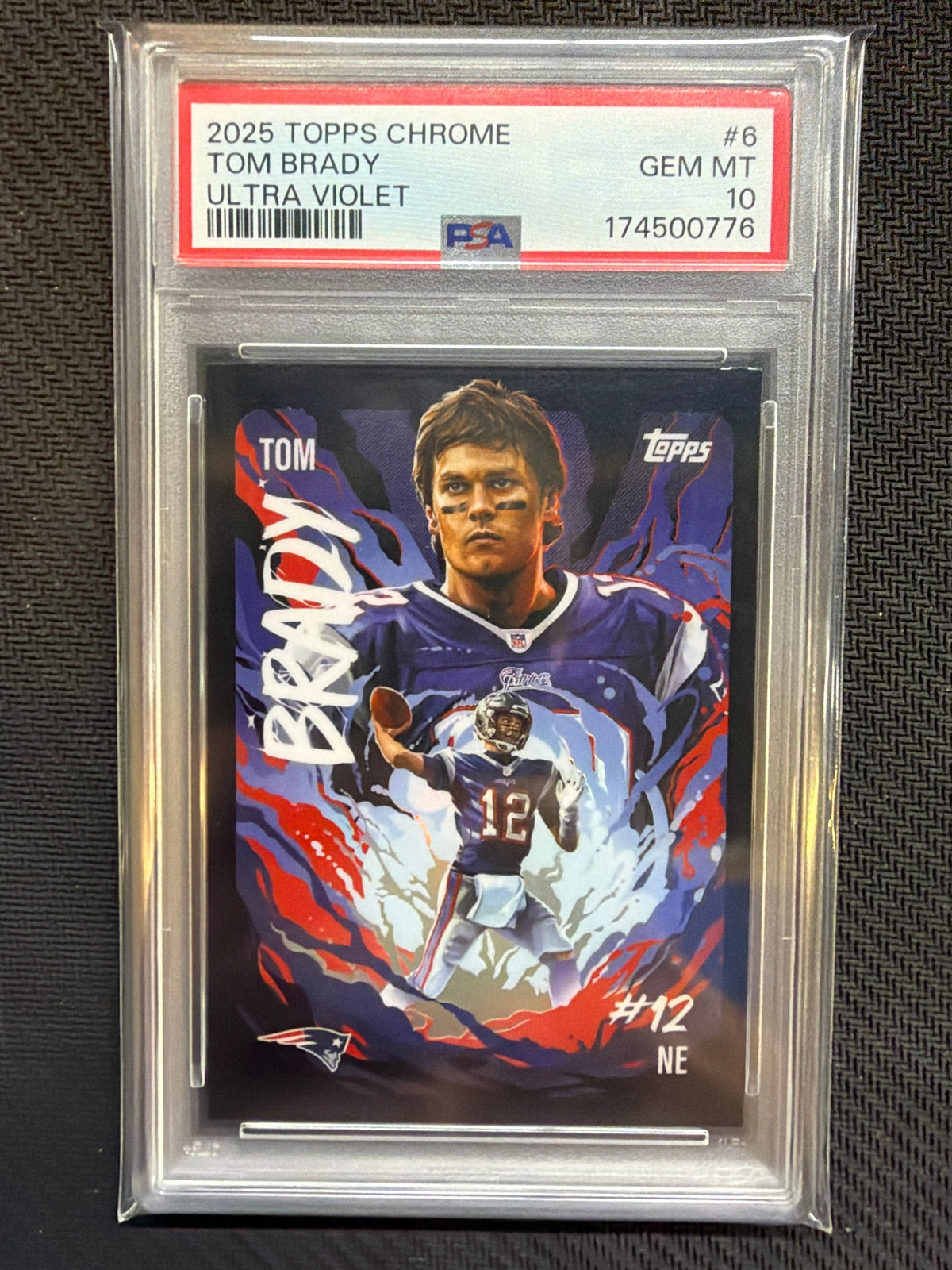 2025 Topps Chrome Tom Brady Ultra Violet #6 PSA 10 Patriots