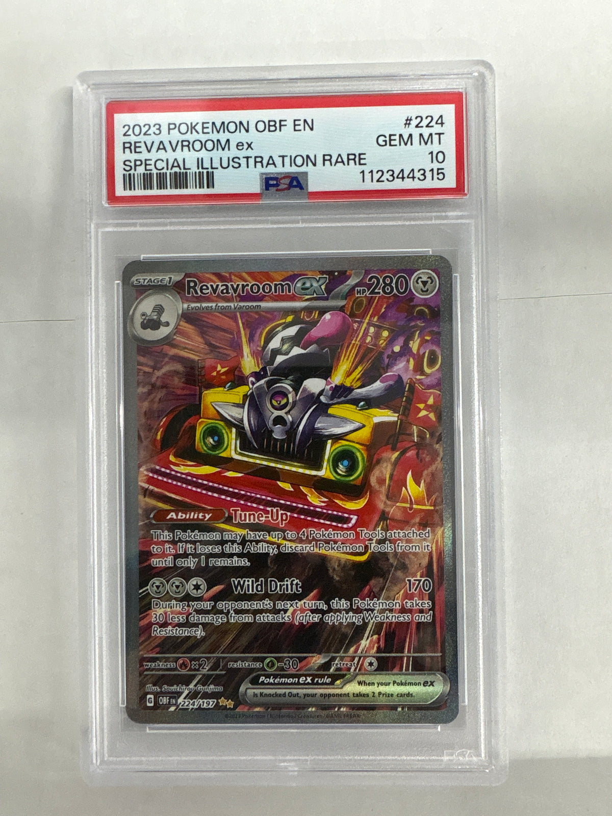 2023 Pokemon Obsidian Flames Revavroom ex 224 PSA 10