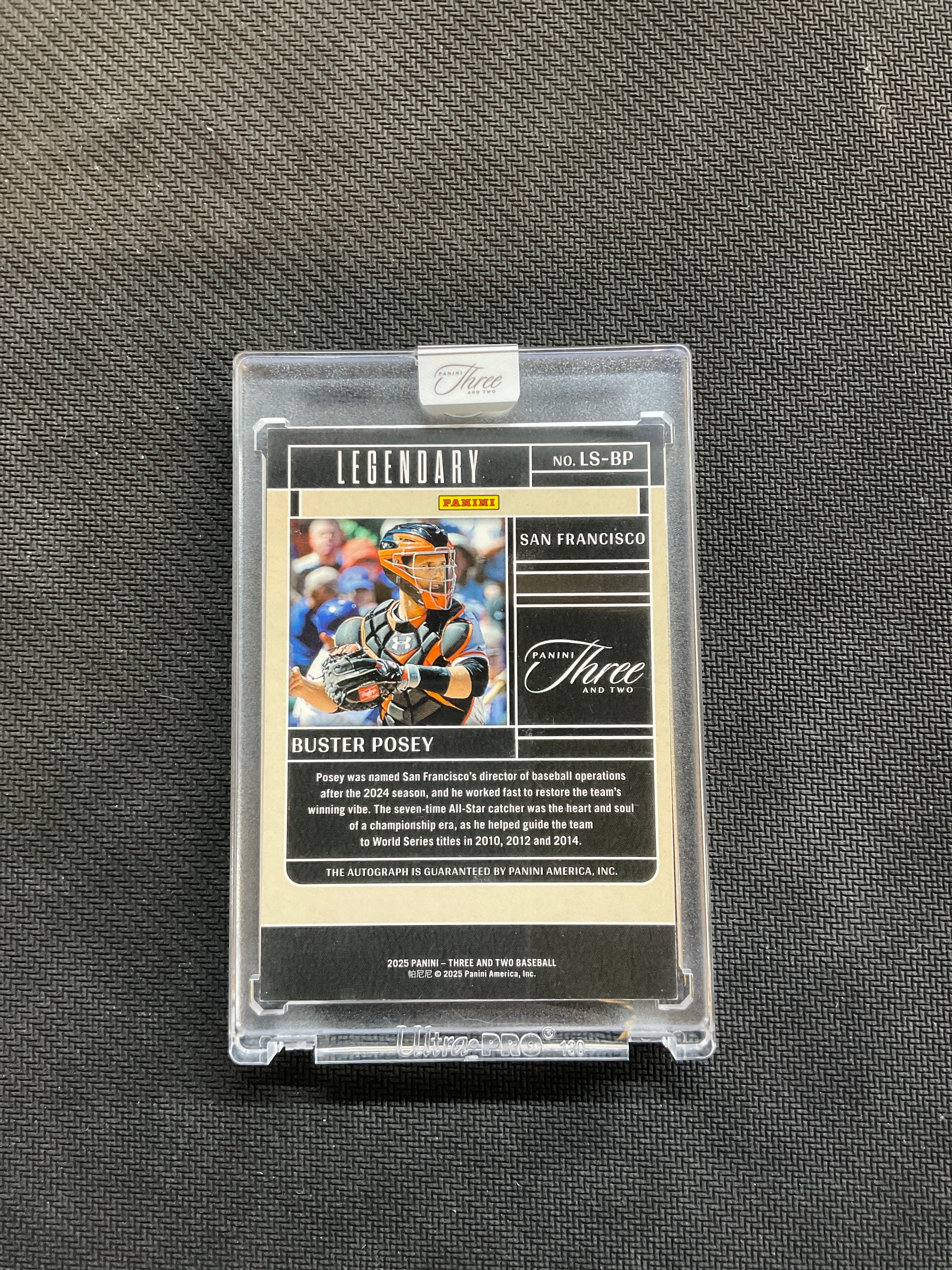 Panini Three and Two Buster Posey Legendary Auto /32 Giants
