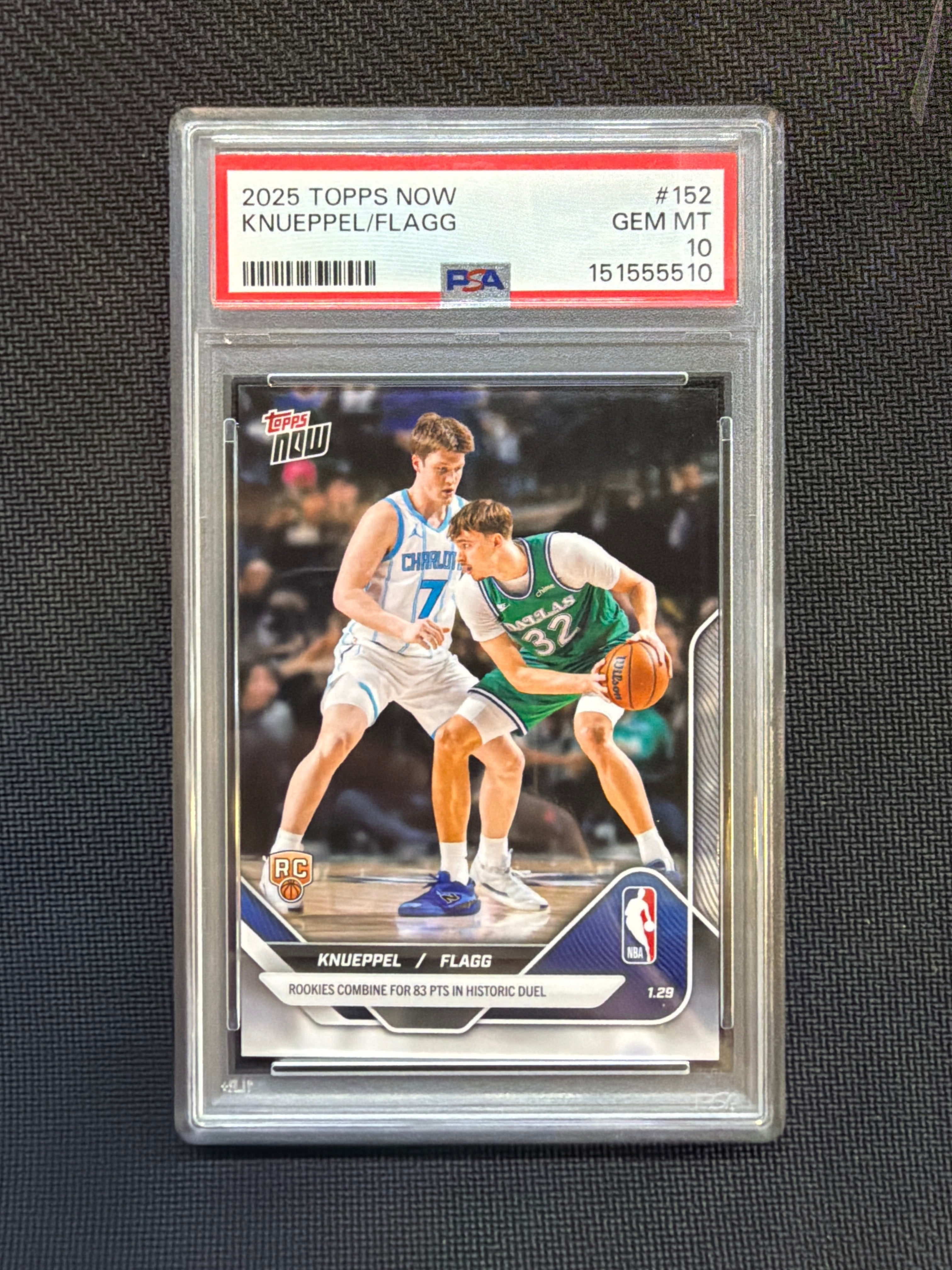 2025 Topps Now Cooper Flagg Kon Knueppel Rookie PSA 10 510