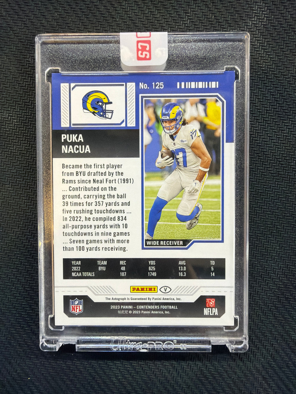2023 Contenders Puka Nacua #125 Rookie Ticket Auto