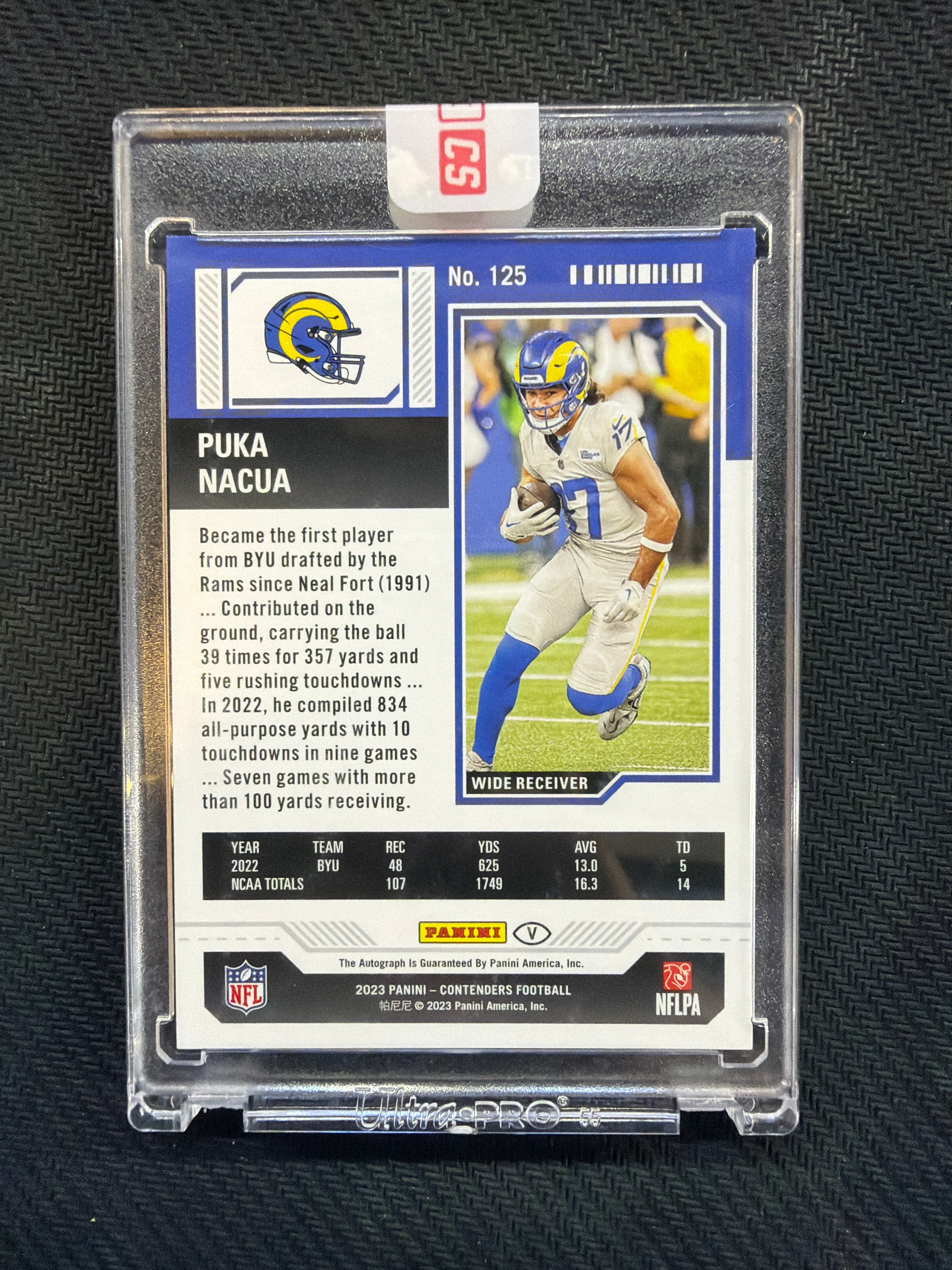 2023 Contenders Puka Nacua #125 Rookie Ticket Auto