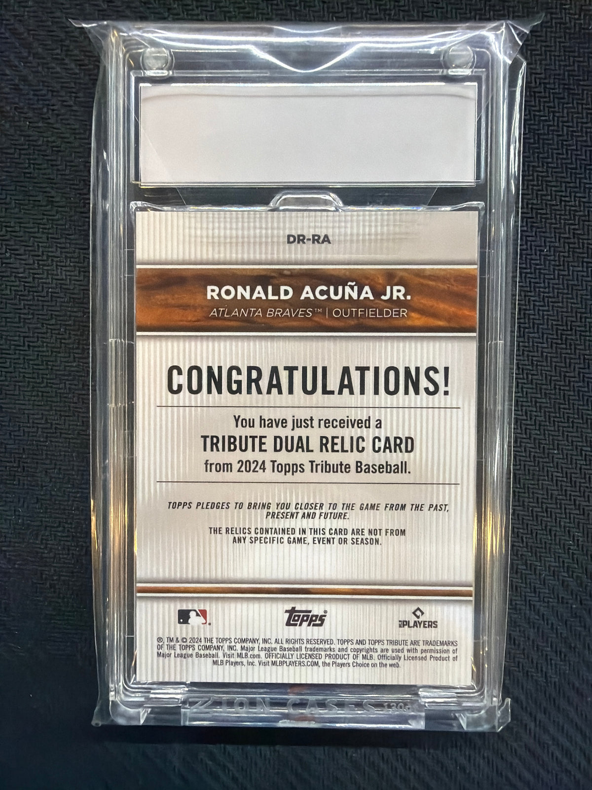 2024 Topps Tribute Ronald Acuna Jr. Dual Patch /75 Braves
