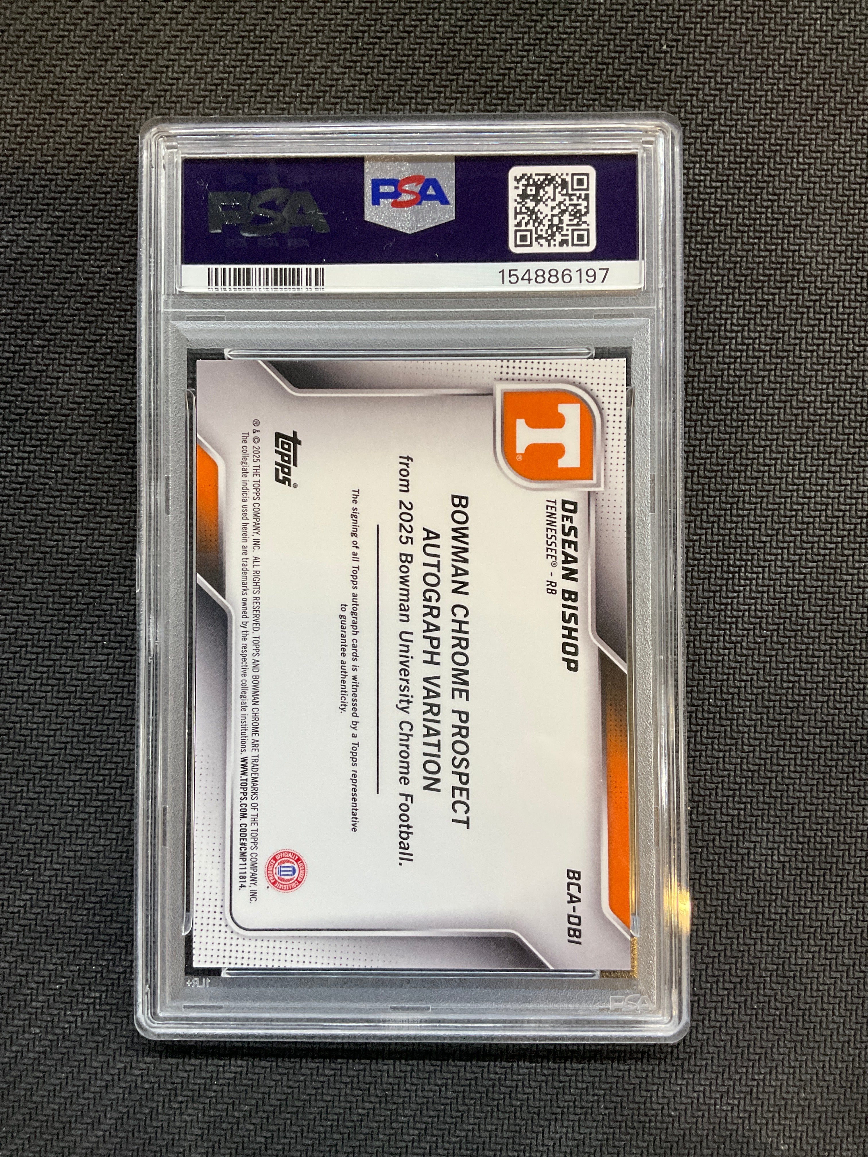 2025 Bowman U Chrome Desean Bishop Orange Auto /25 PSA 9