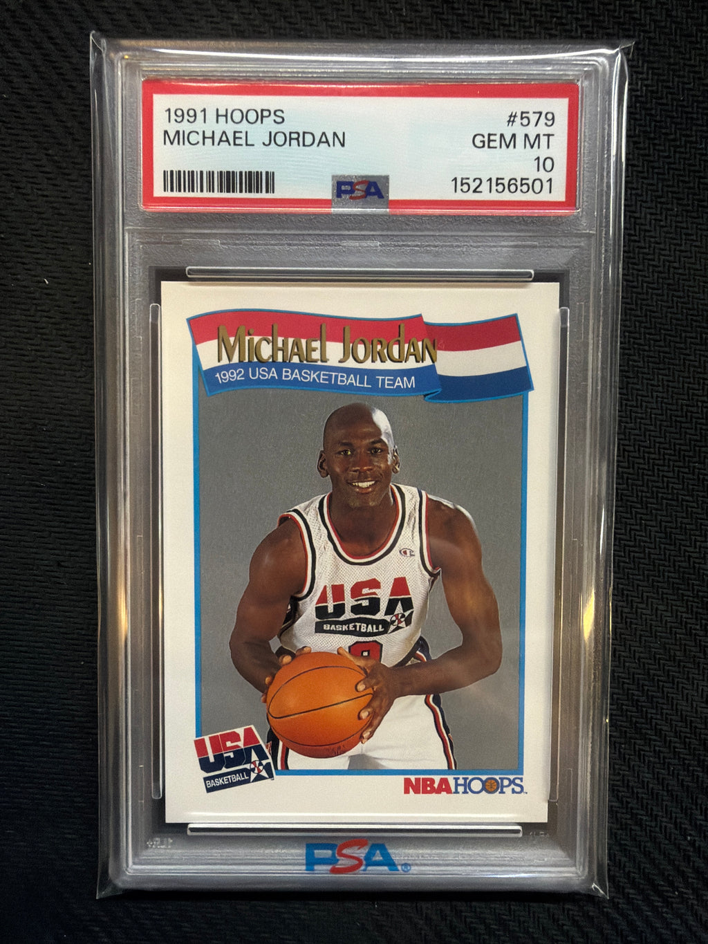 1991 Hoops Michael Jordan USA #579 PSA 10 501