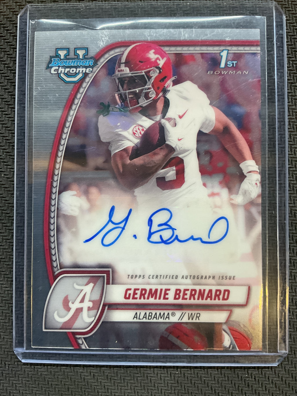 2024 Bowman Chrome U Germie Bernard 1st Bowman Auto Alabama