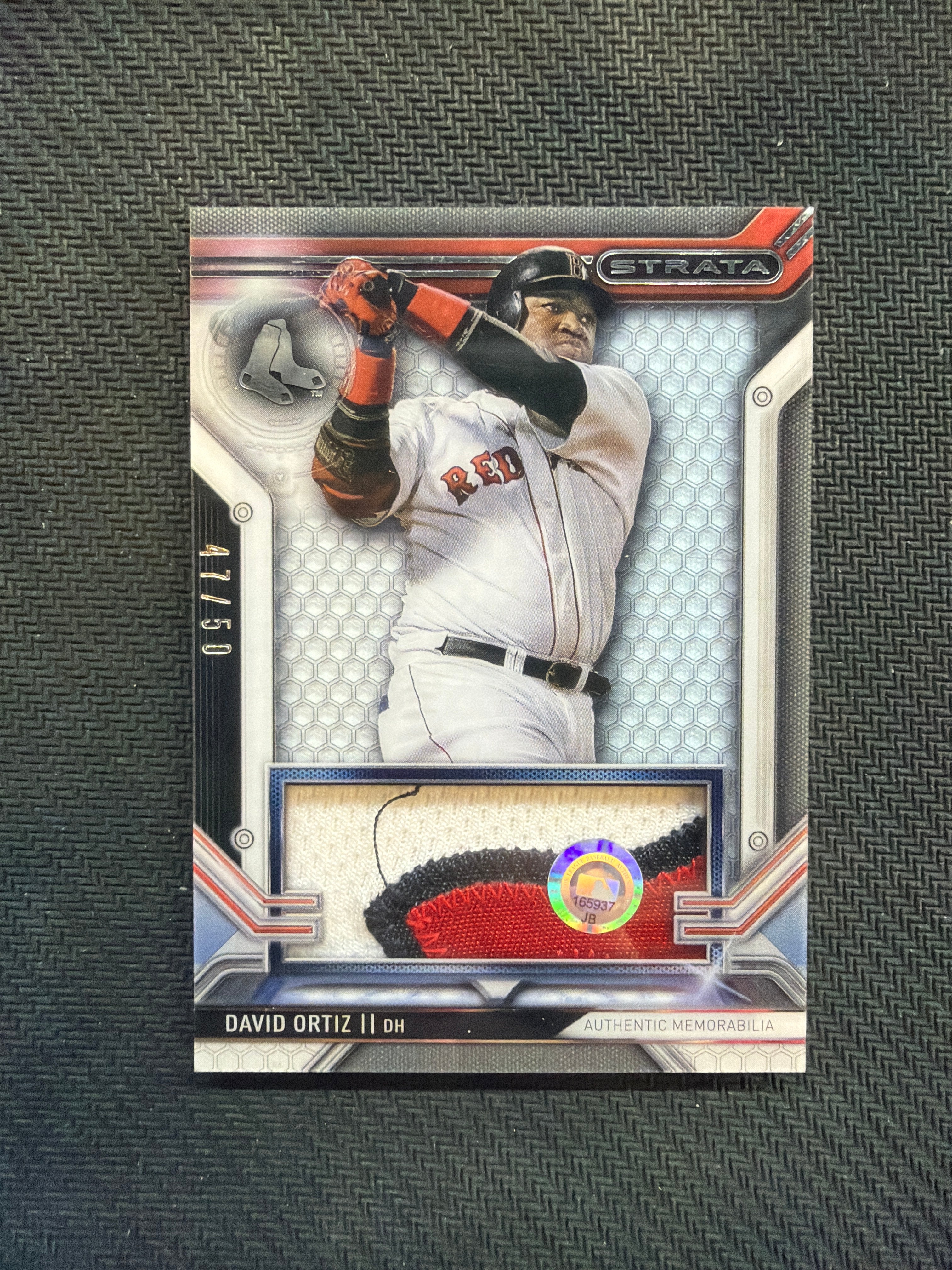 2016 Topps Strata David Ortiz Clearly Authentic Relic /50 Red Sox