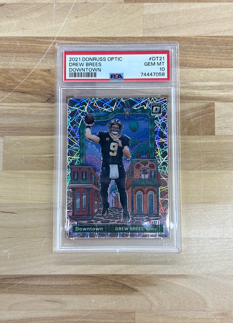 2021 Optic Drew Brees Downtown PSA 10