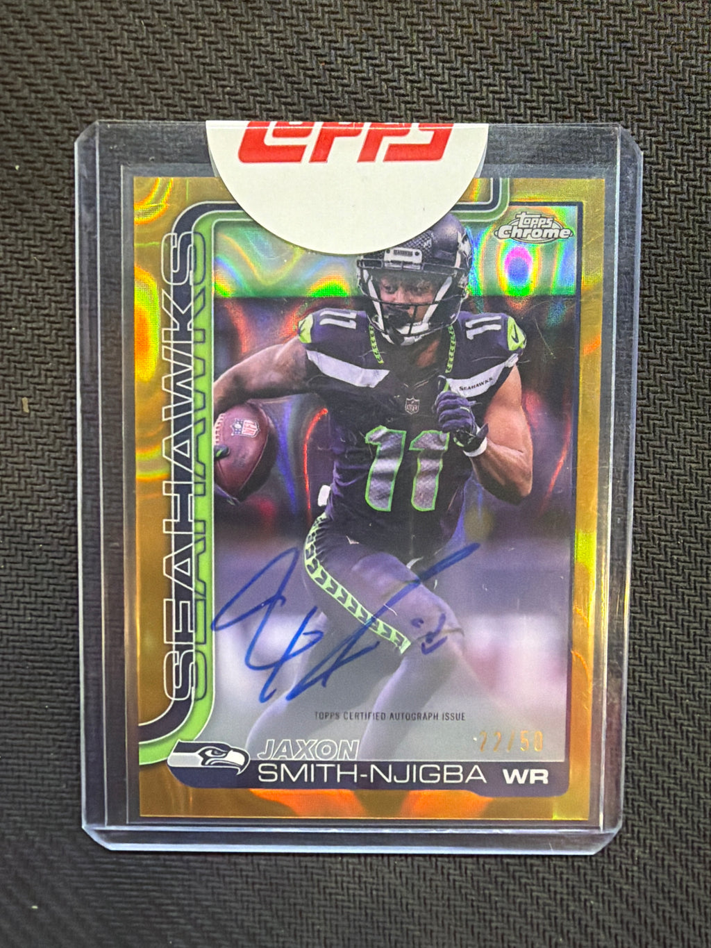 2025 Topps Chrome Jaxon Smith Njigba Gold Lava Auto /50 Seahawks