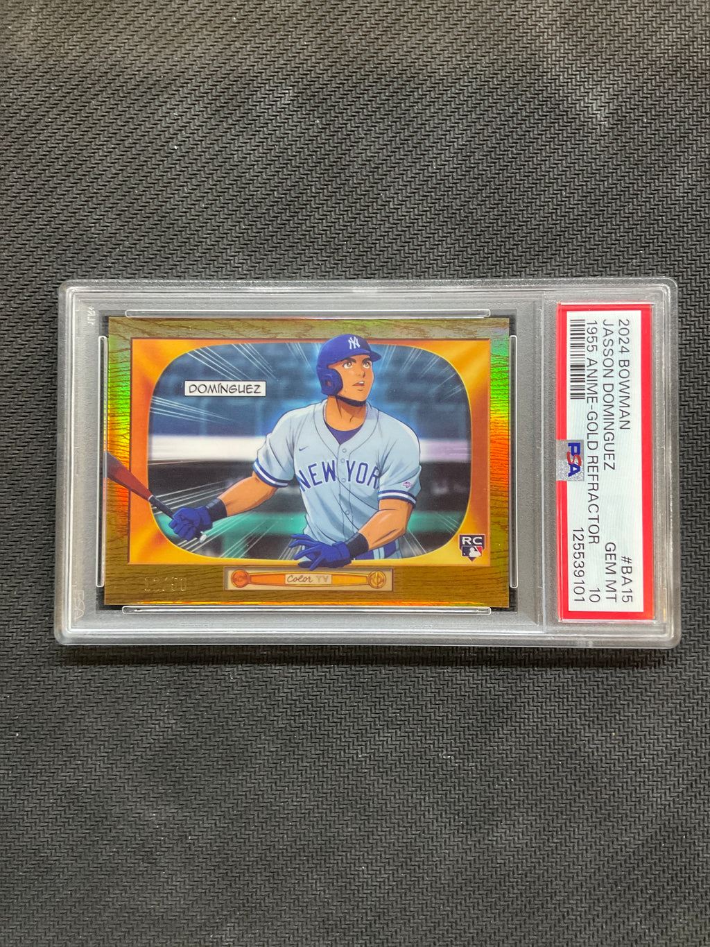 2024 Bowman Jasson Dominguez 55 Anime Gold /50 Rookie PSA 10 Yankees