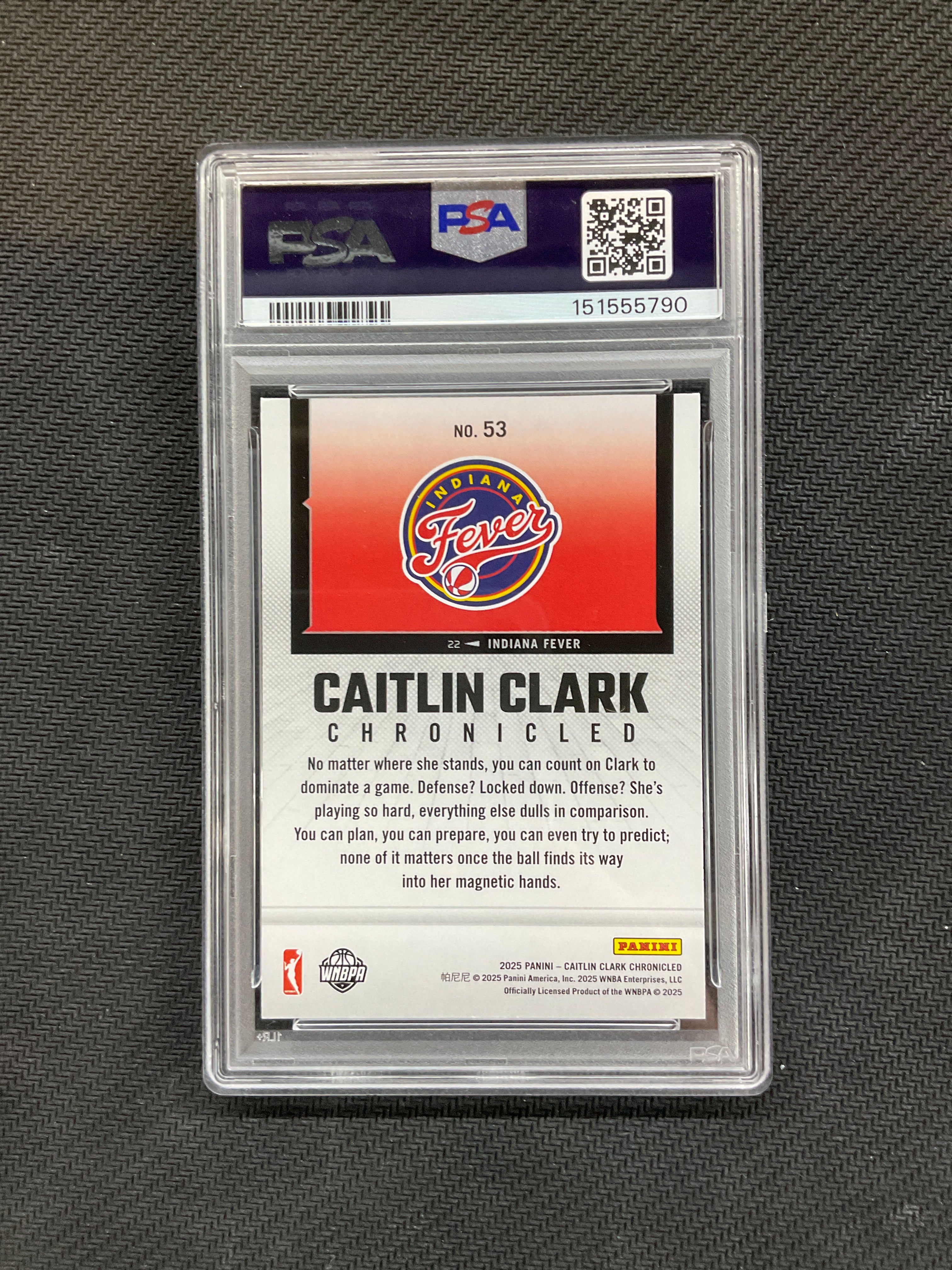 2025 Panini Caitlin Clark Chronicles Taking Control #53 PSA 8 790