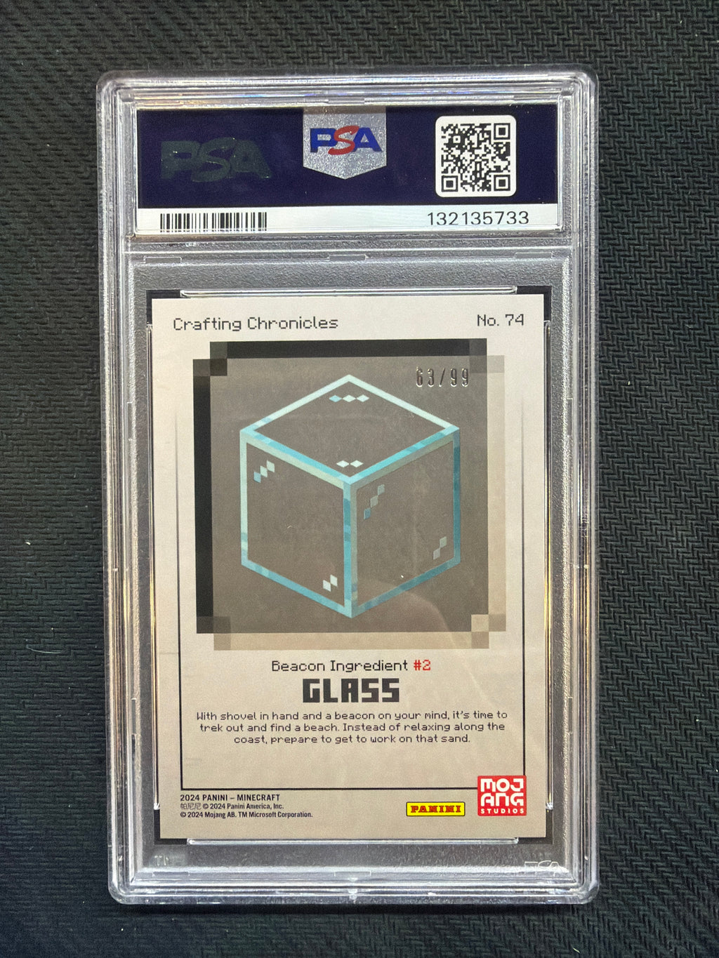2024 Panini Minecraft Glass Gold /99 PSA 9