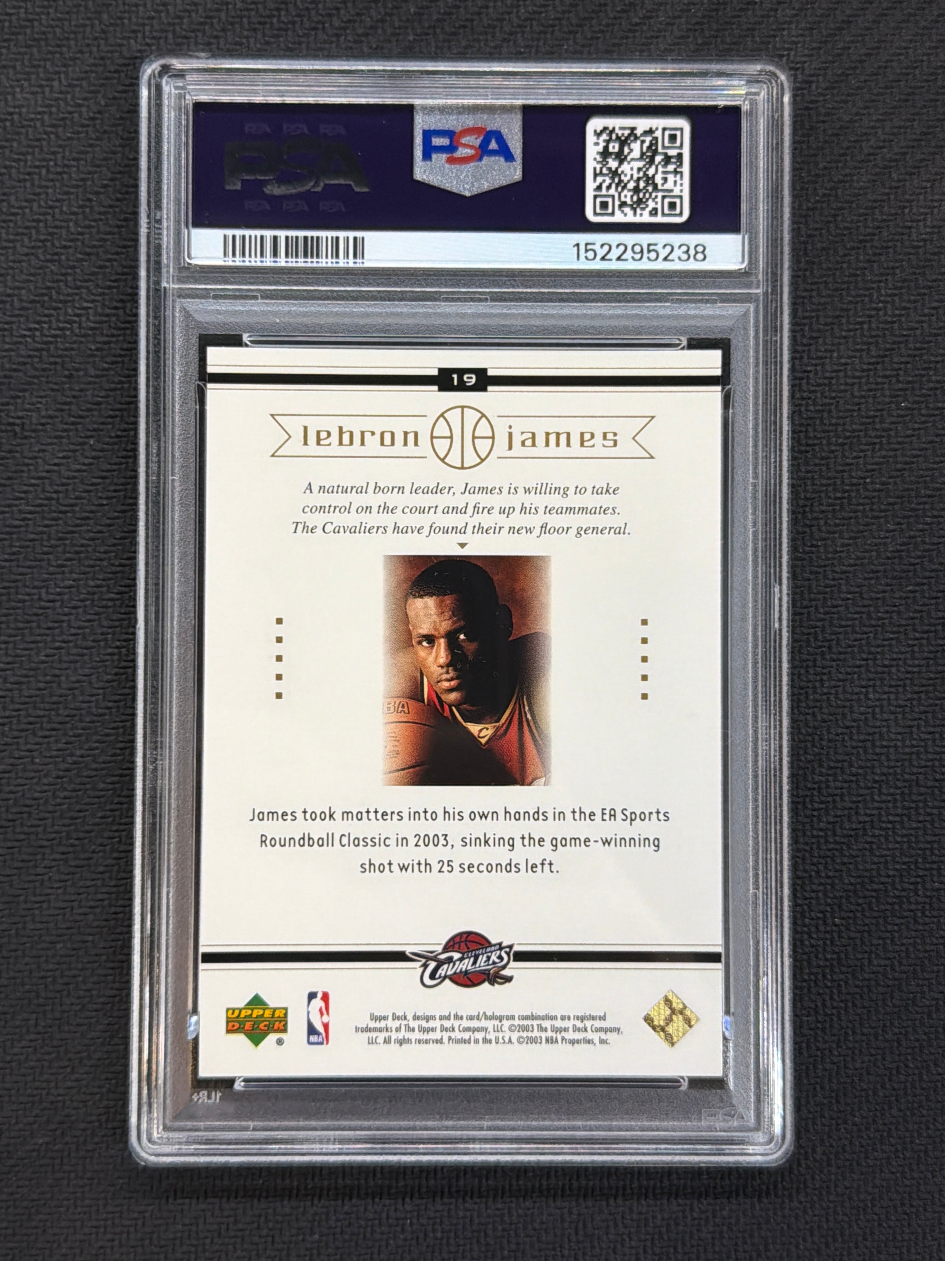 2003 Upper Deck LeBron James Rookie Box Set PSA 10 238
