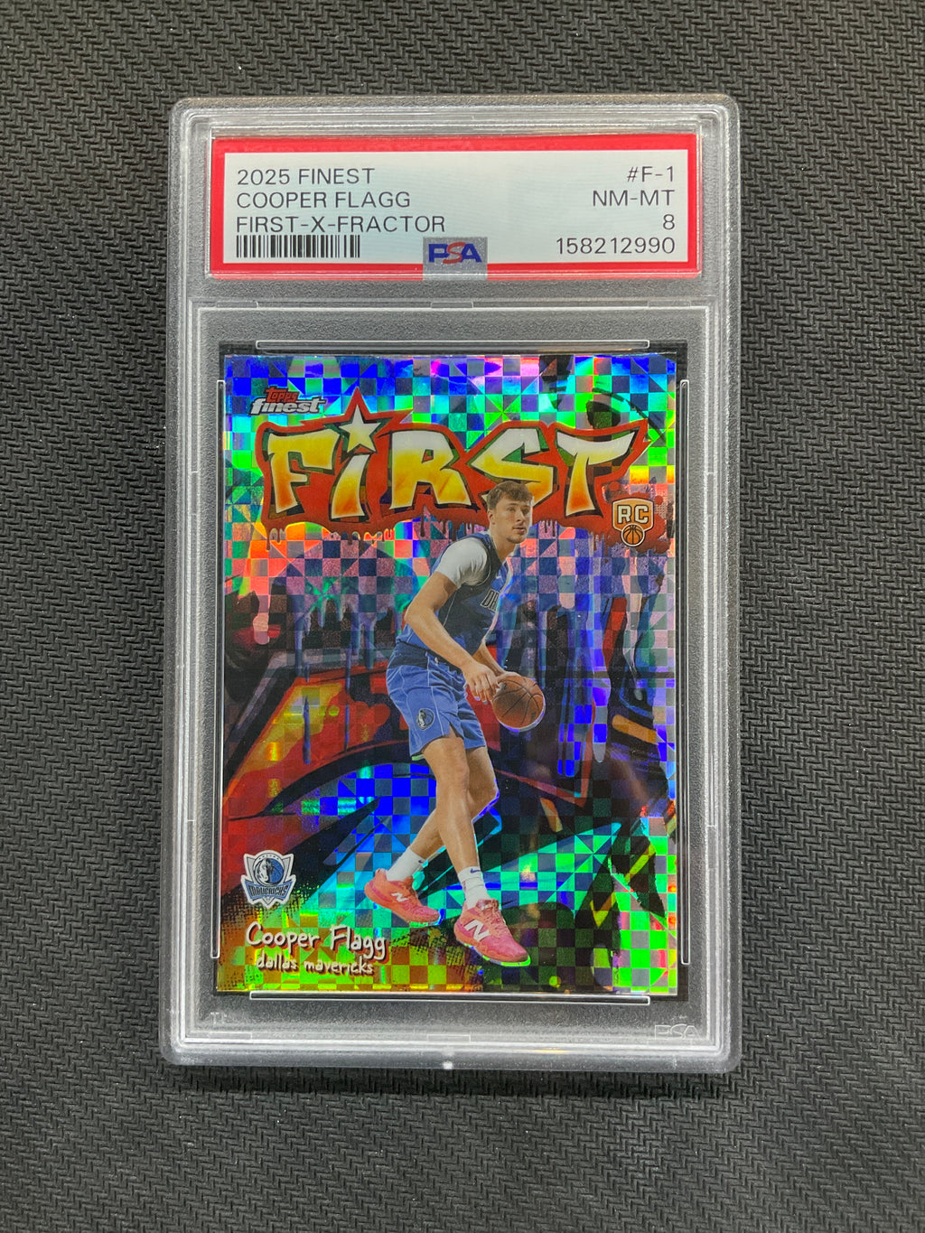 2025 Topps Finest Cooper Flagg First X-Fractor PSA 8 990