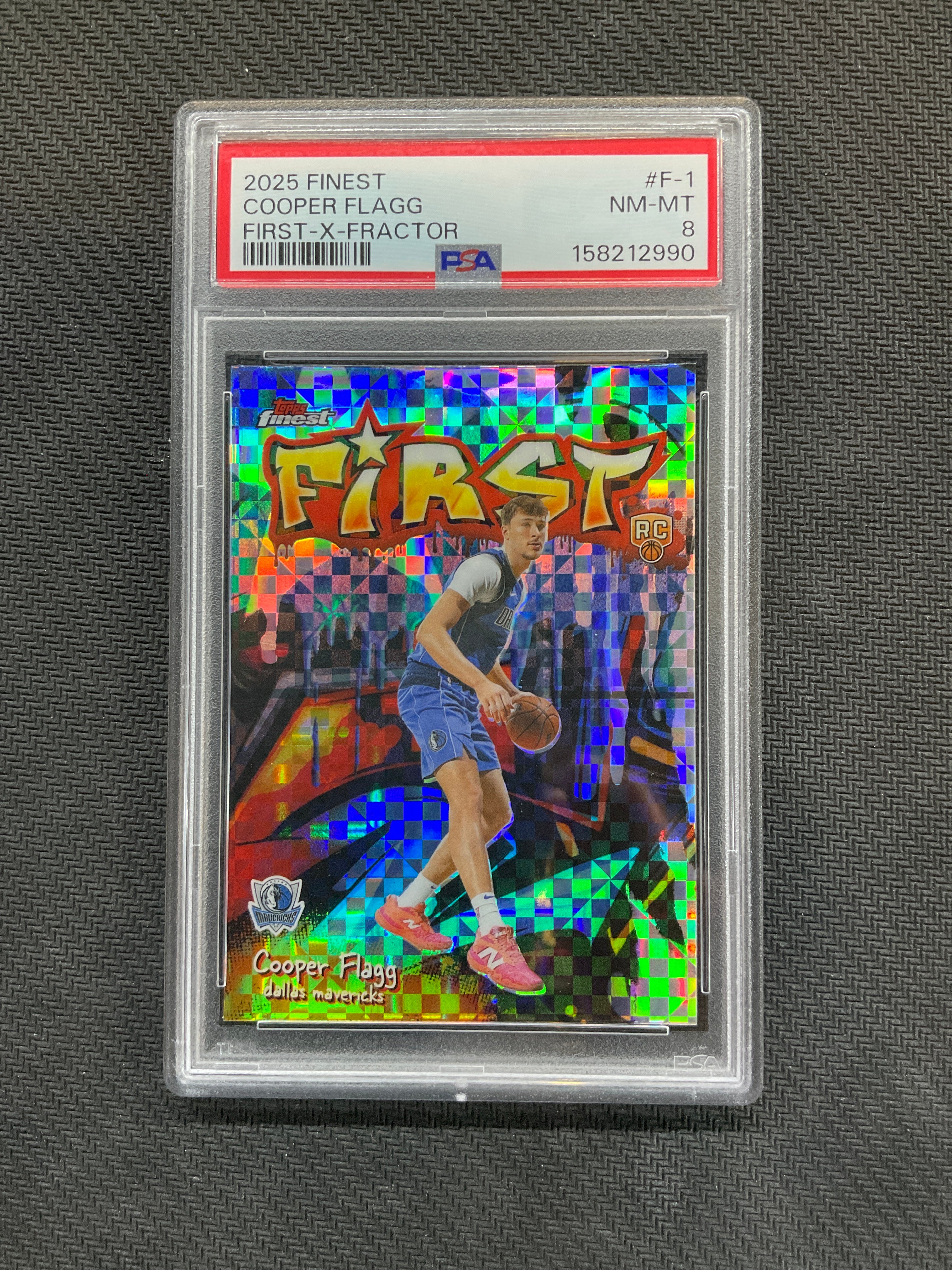 2025 Topps Finest Cooper Flagg First X-Fractor PSA 8 990
