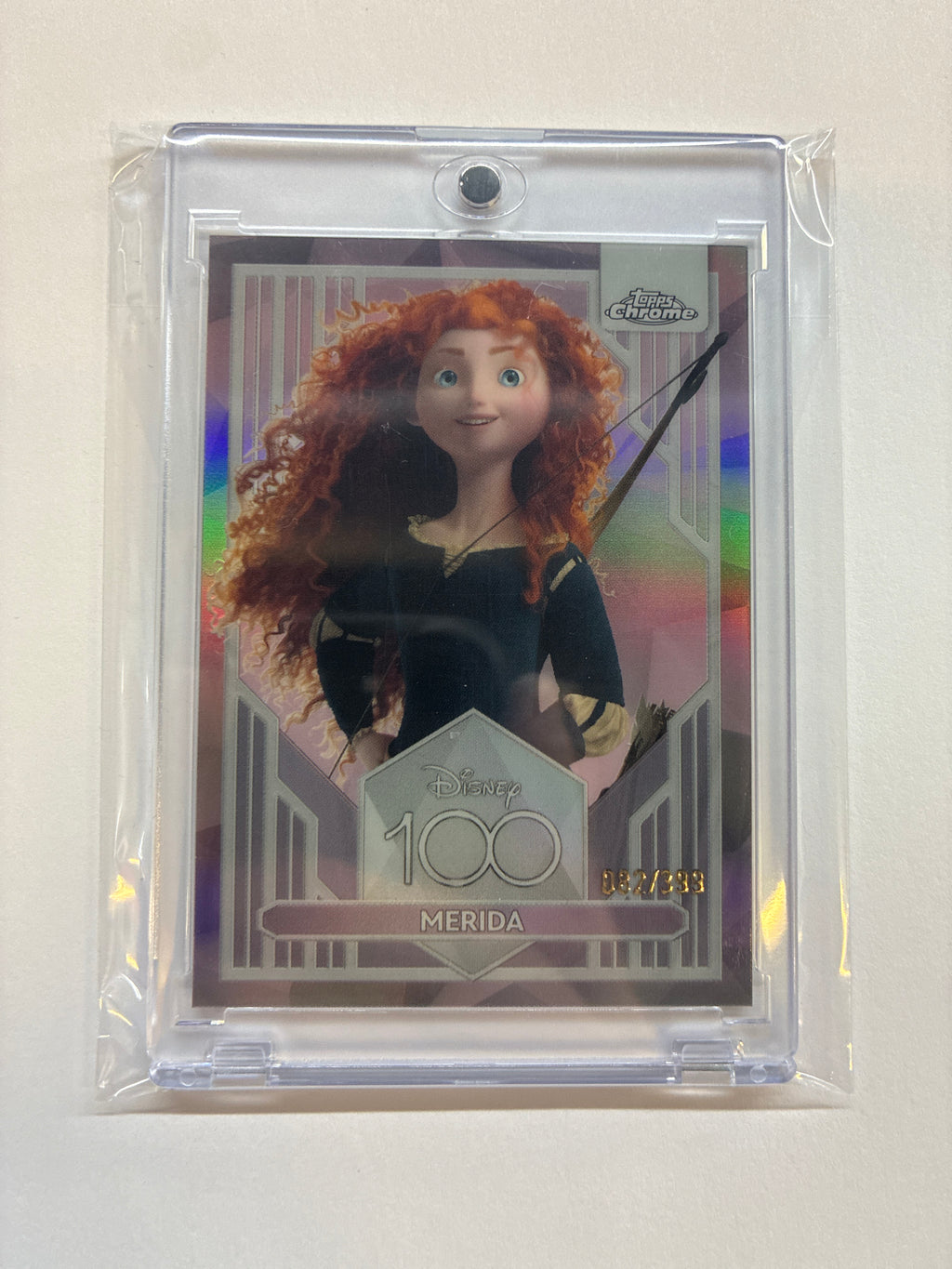 2023 Topps Chrome Disney 100 Merida Pink Refractor /399
